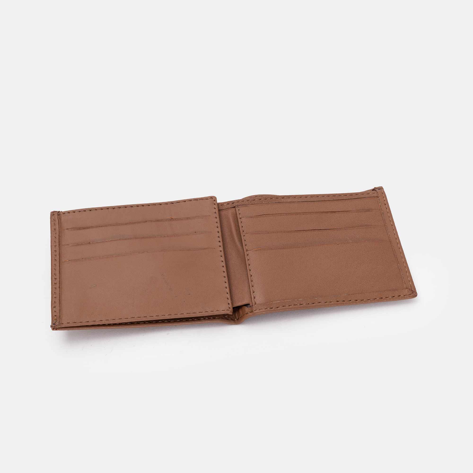 Volzak 081 Smooth Camel Leather Wallet