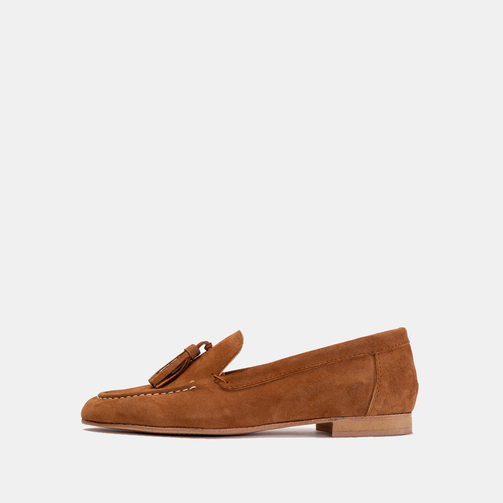 Volzak 104 Ballerine en daim Camel