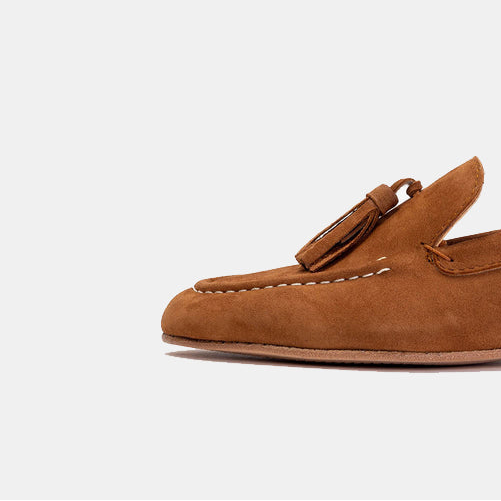 Volzak 104 Ballerine en daim Camel
