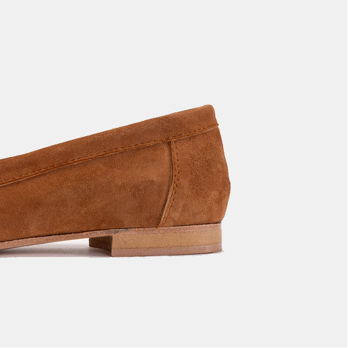 Volzak 104 Ballerine en daim Camel