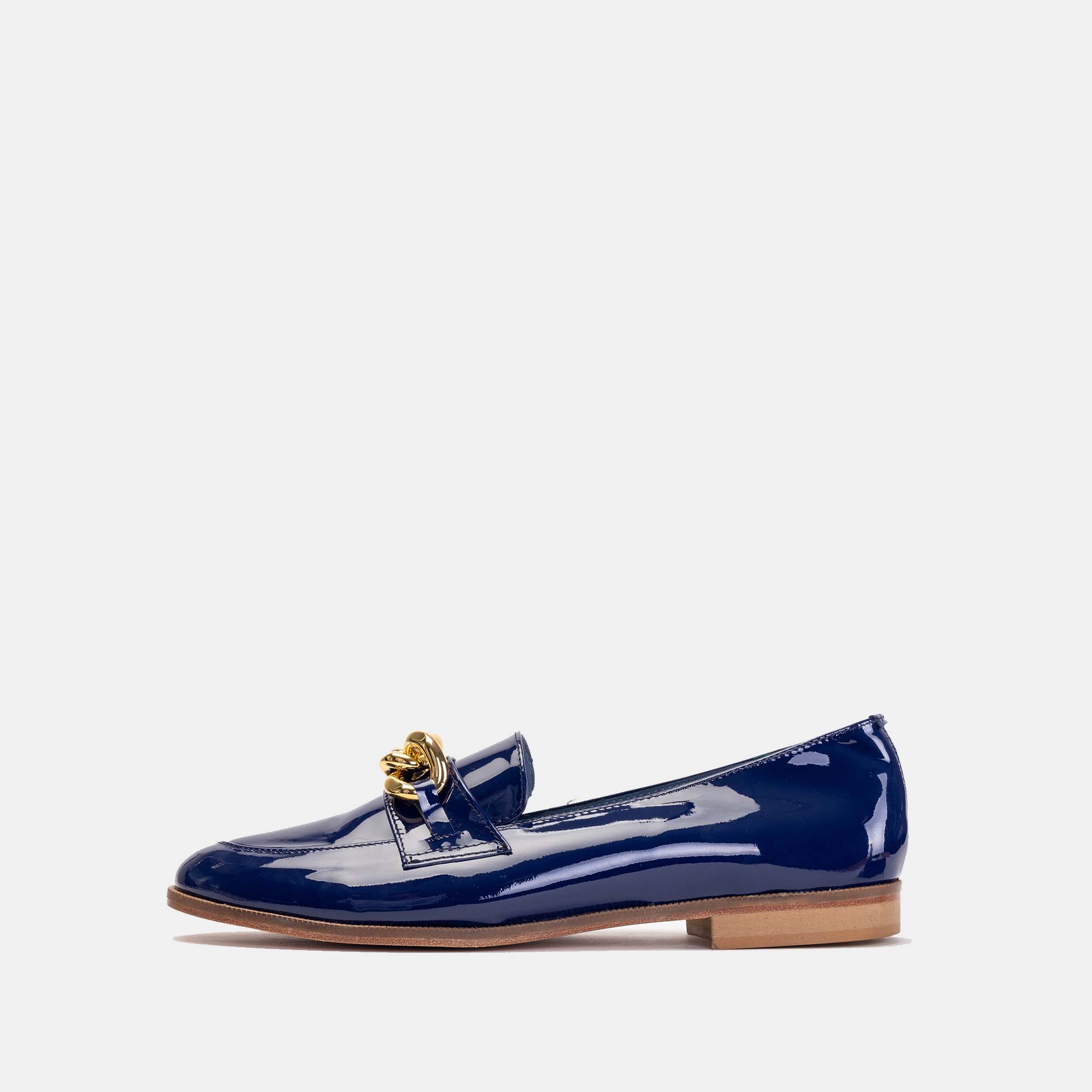 Volzak 1077 Chaussure en cuir vernis Bleu