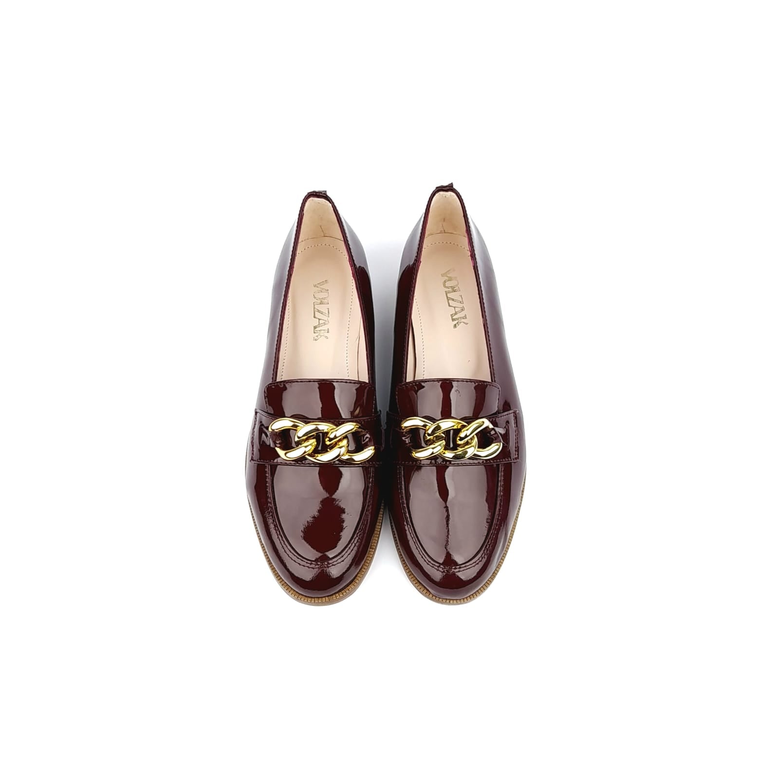 Volzak 1077 Chaussure en cuir vernis Bordeaux