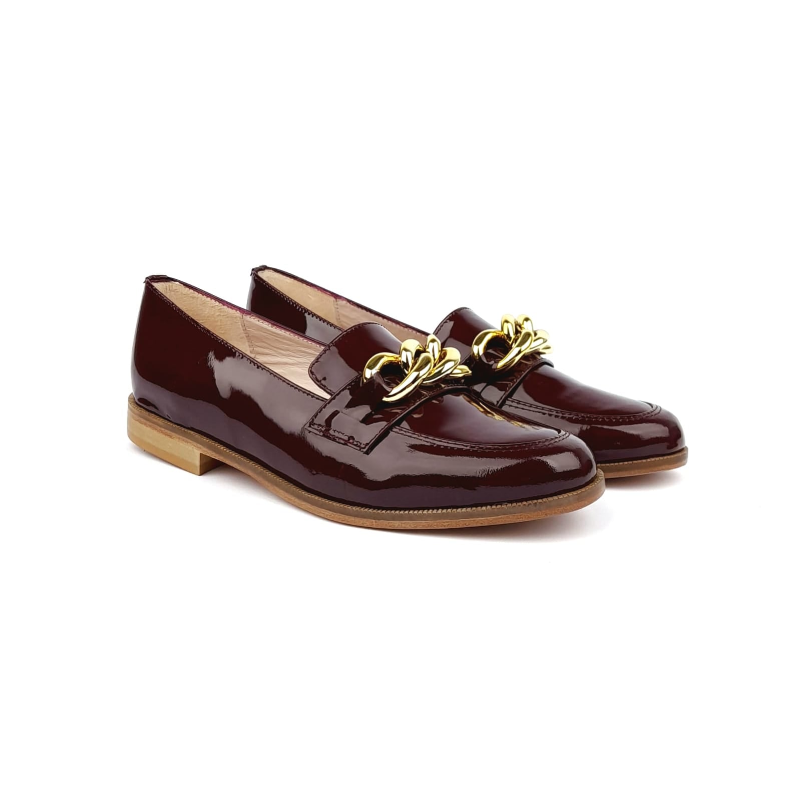 Volzak 1077 Chaussure en cuir vernis Bordeaux