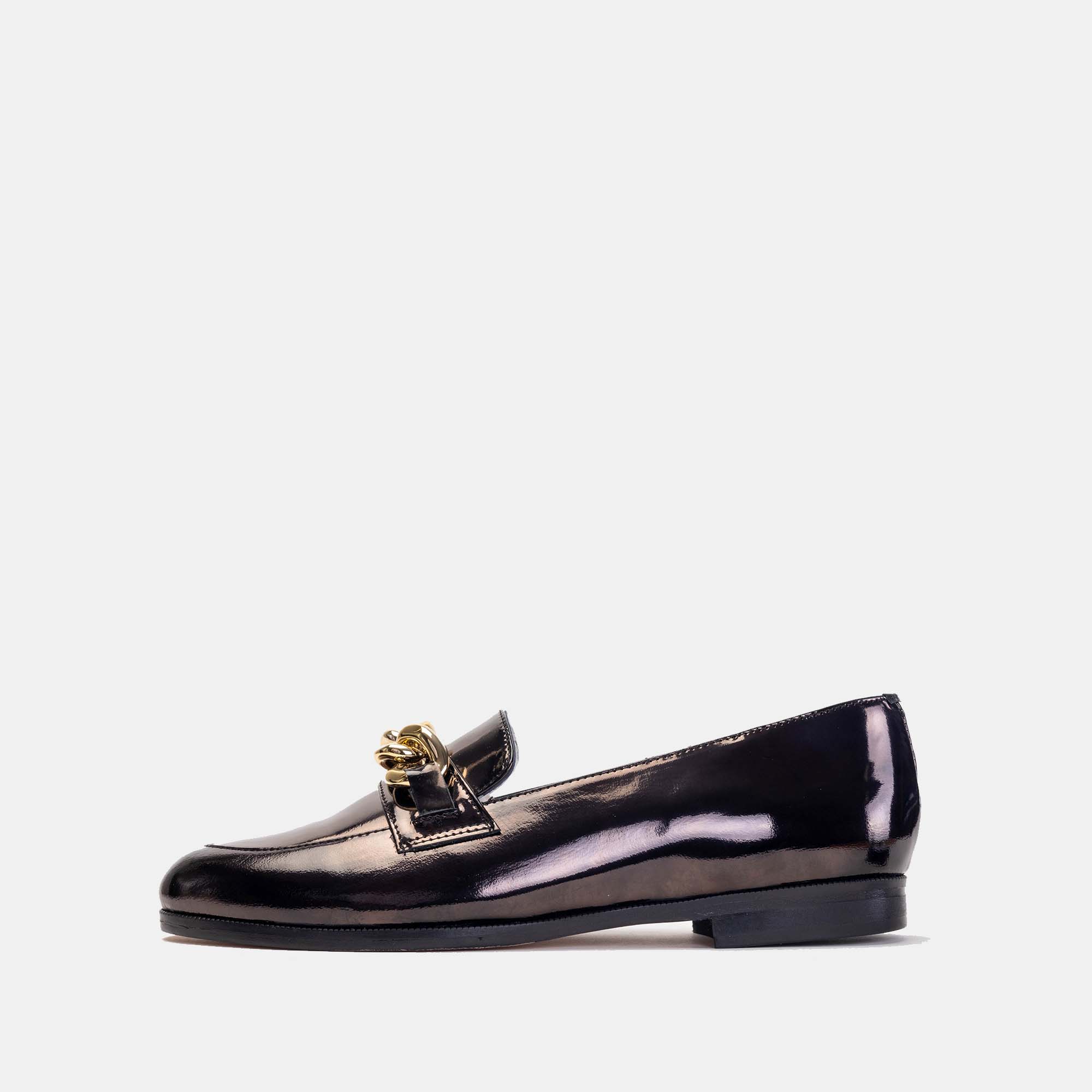 Volzak 1077 Chaussure en cuir vernis Noir