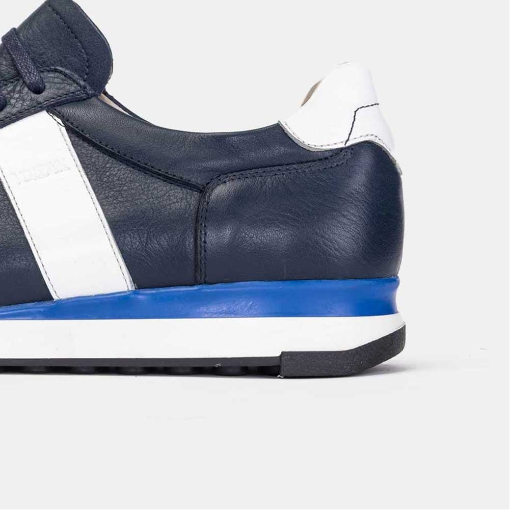 Volzak 6048 Basket en cuir Bleu blanc
