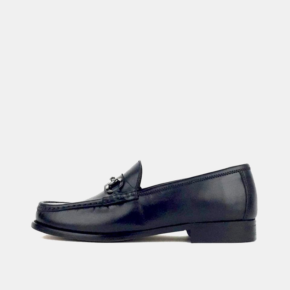 Volzak 1195 Mocassin penny en cuir Noir