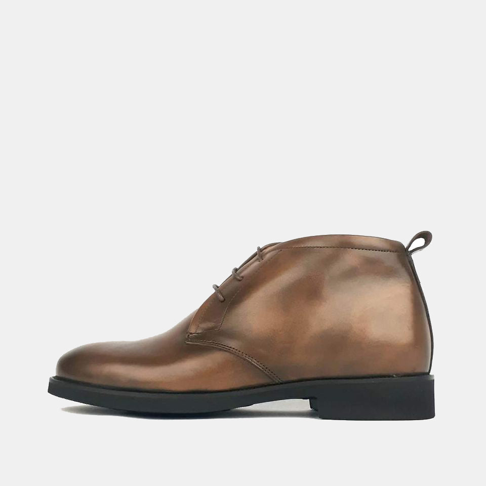 Volzak 1289 Bottine en cuir marron vintage