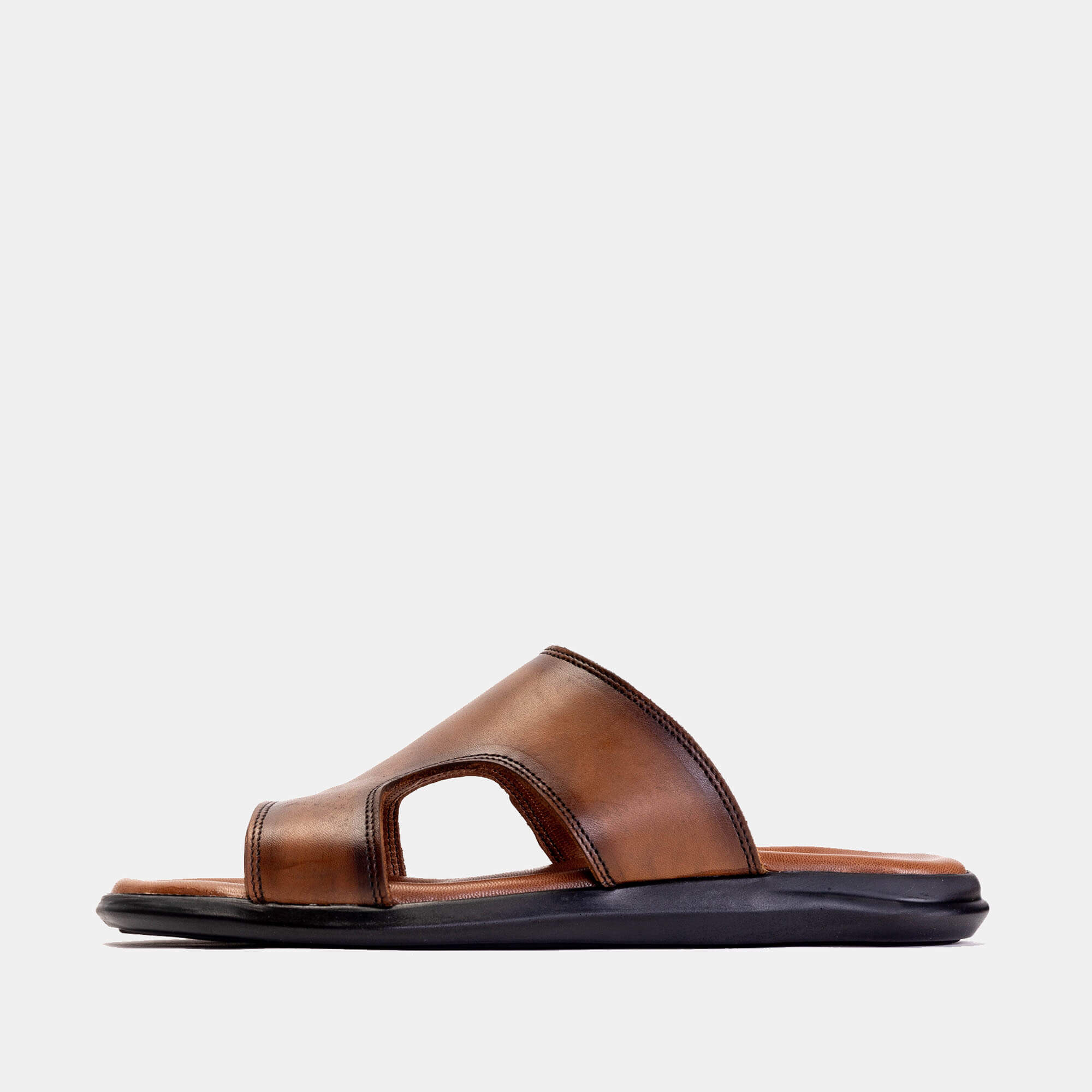 Volzak 5133 Sandale en cuir Marron vintage