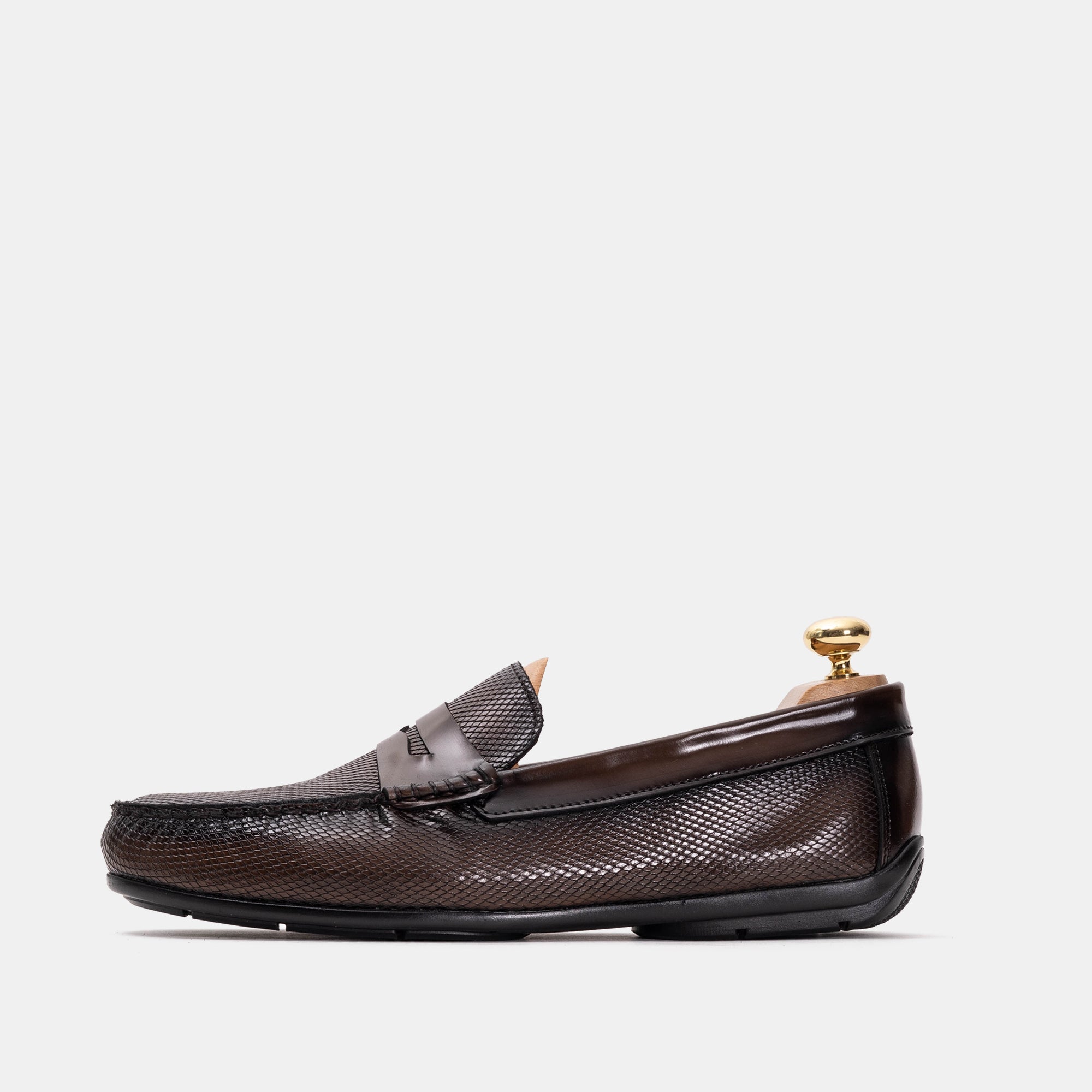 Volzak 5138 Vintage Brown Demaskable Leather Moccasin