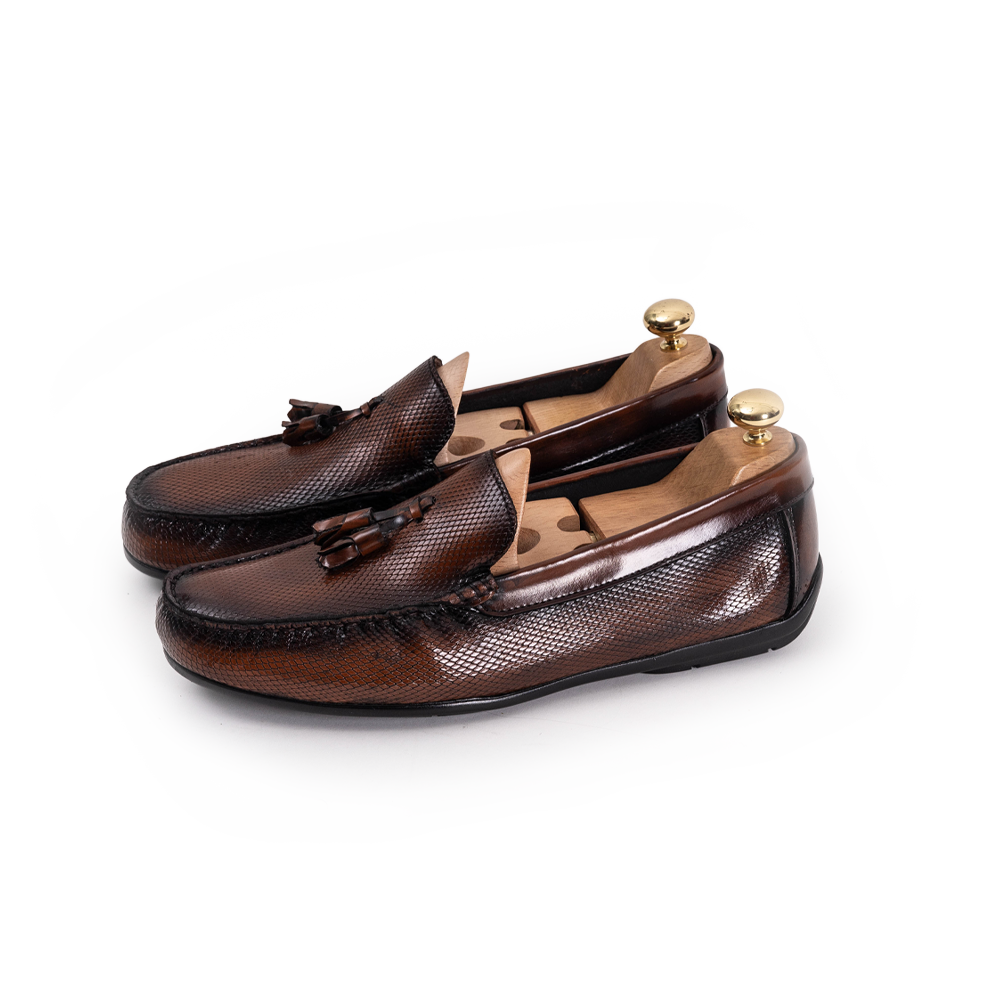 Volzak 5140 Brown Demaskable Leather Moccasin