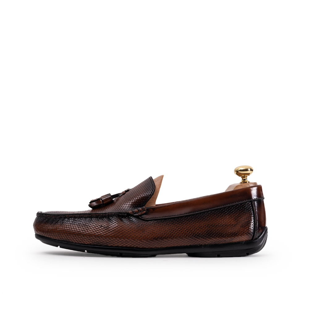 Volzak 5140 Brown Demaskable Leather Moccasin