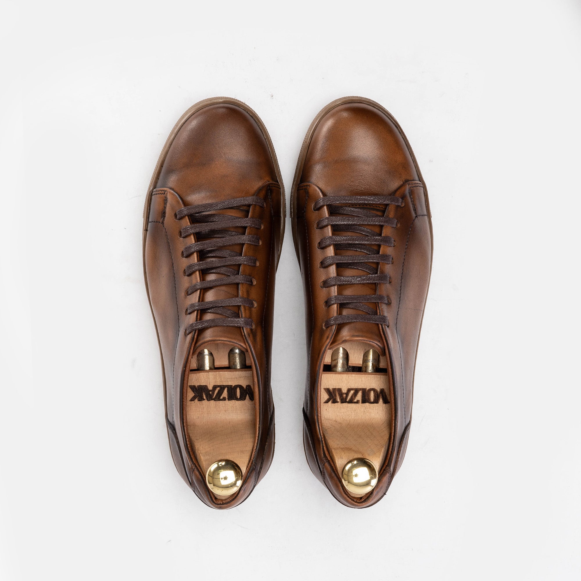 Volzak 5150 Vintage Brown Leather Sneakers