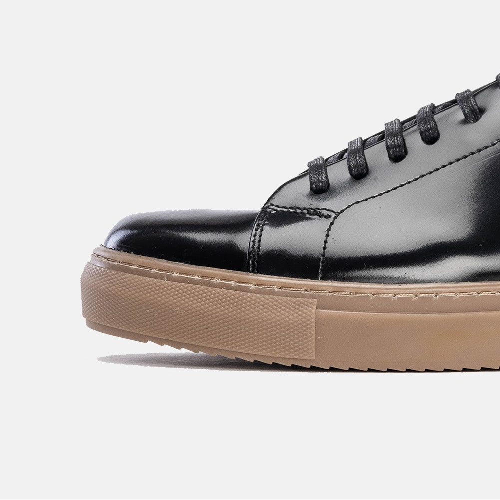 Volzak 5150 Black Detachable Leather Sneakers