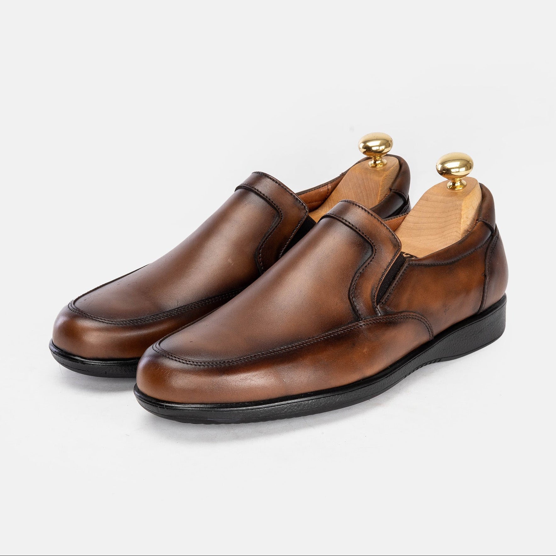 Volzak 5156 Chaussure en cuir Marron Vintage