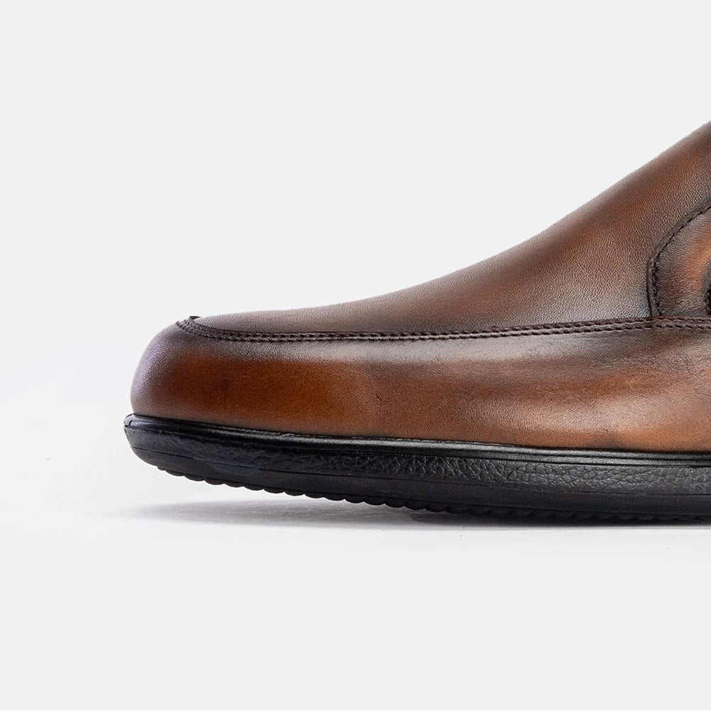 Volzak 5156 Chaussure en cuir Marron Vintage