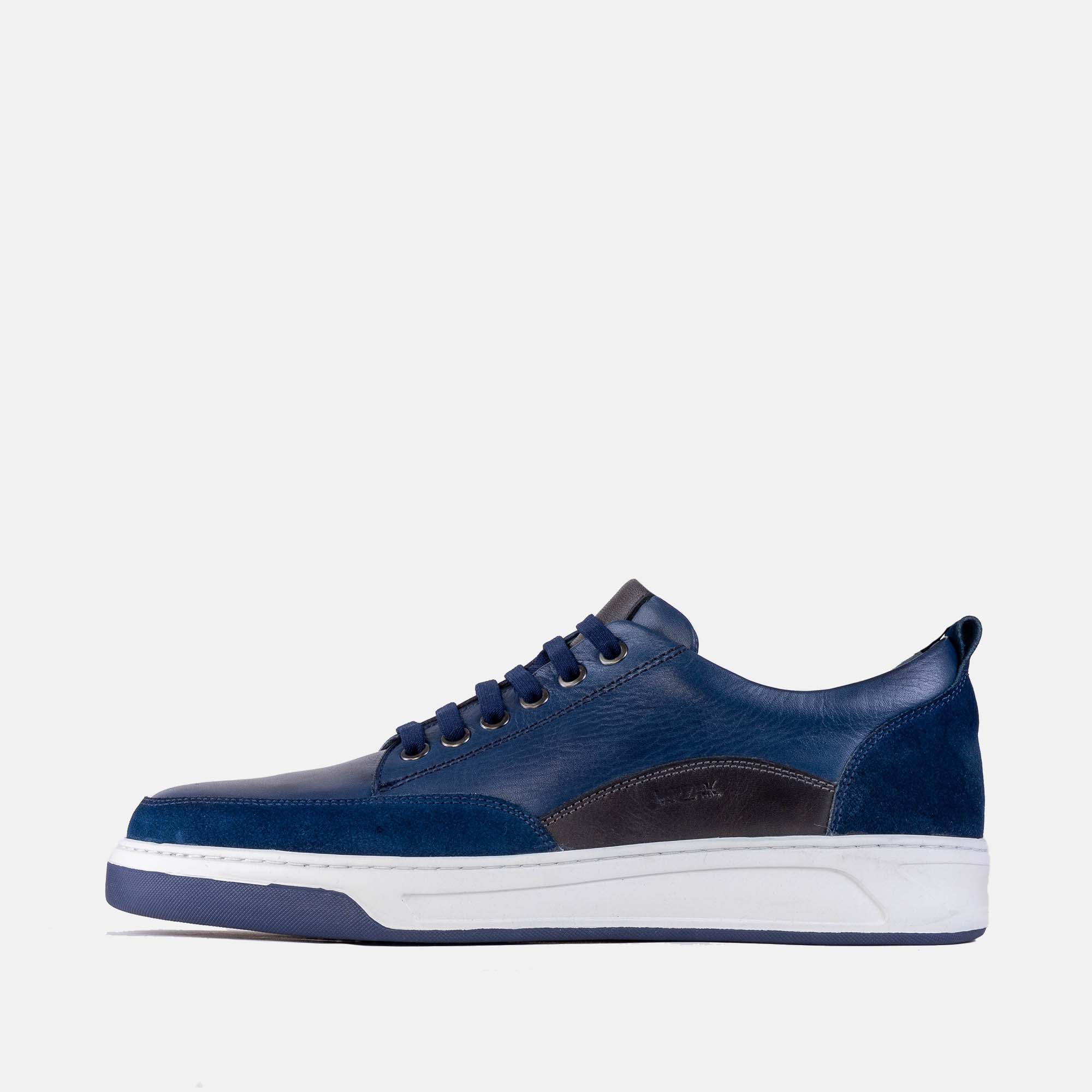 6021 Basket en cuir Bleu