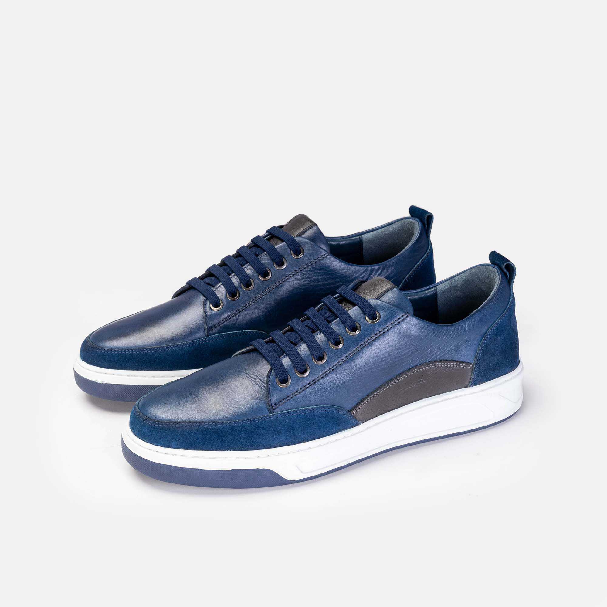 6021 Basket en cuir Bleu