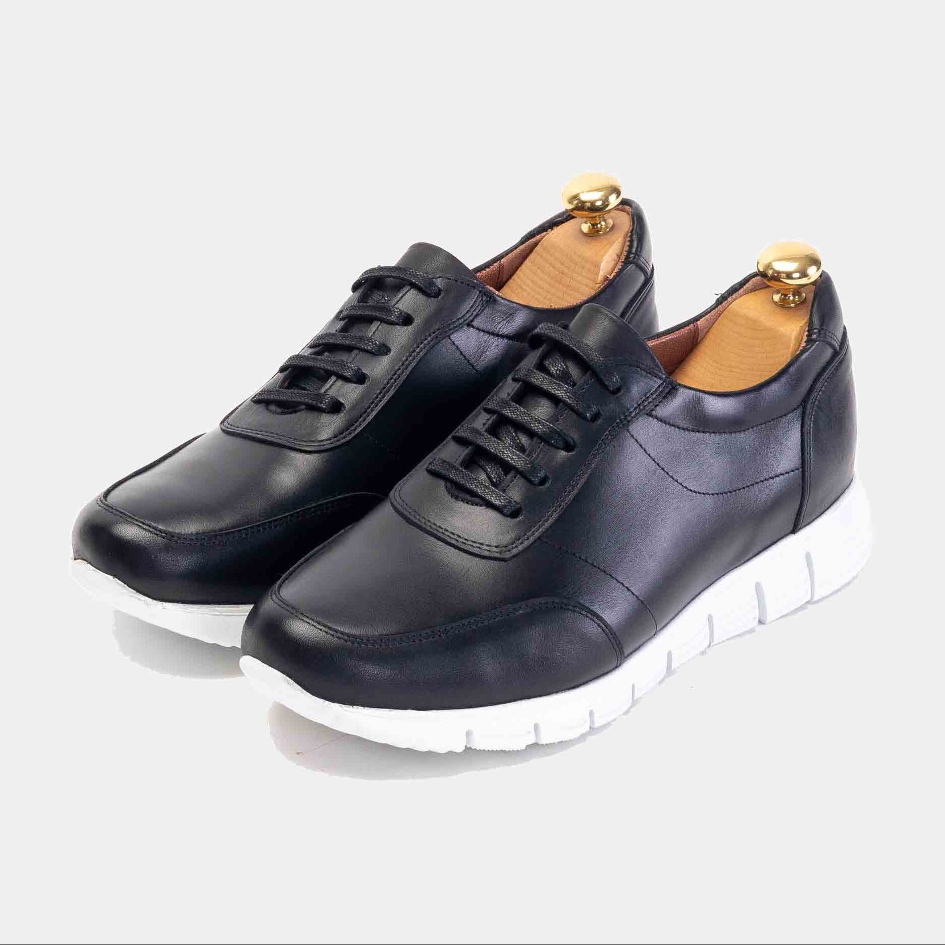 Volzak 6028 Black Leather Sneakers