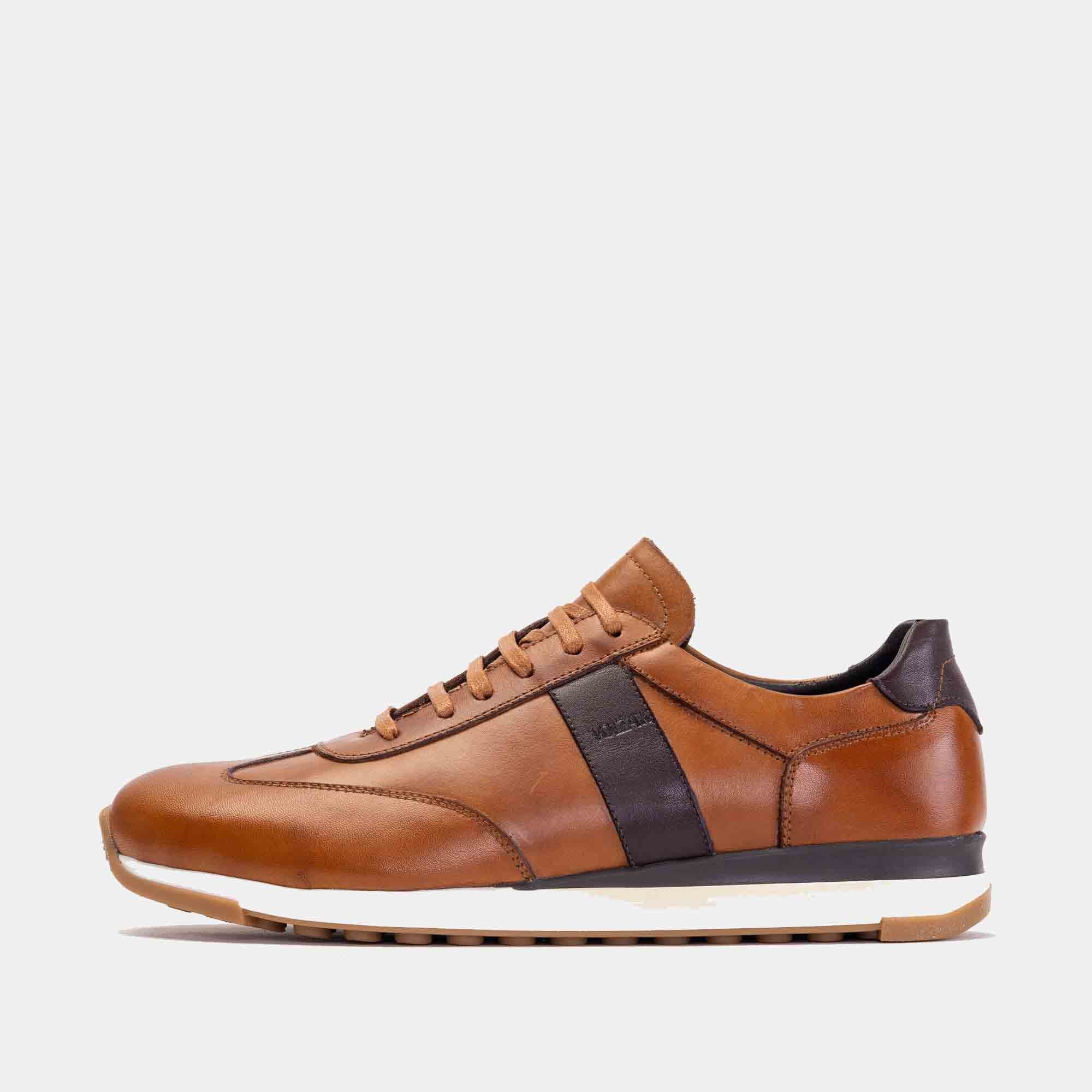 Volzak 6048 Basket en cuir Camel Marron