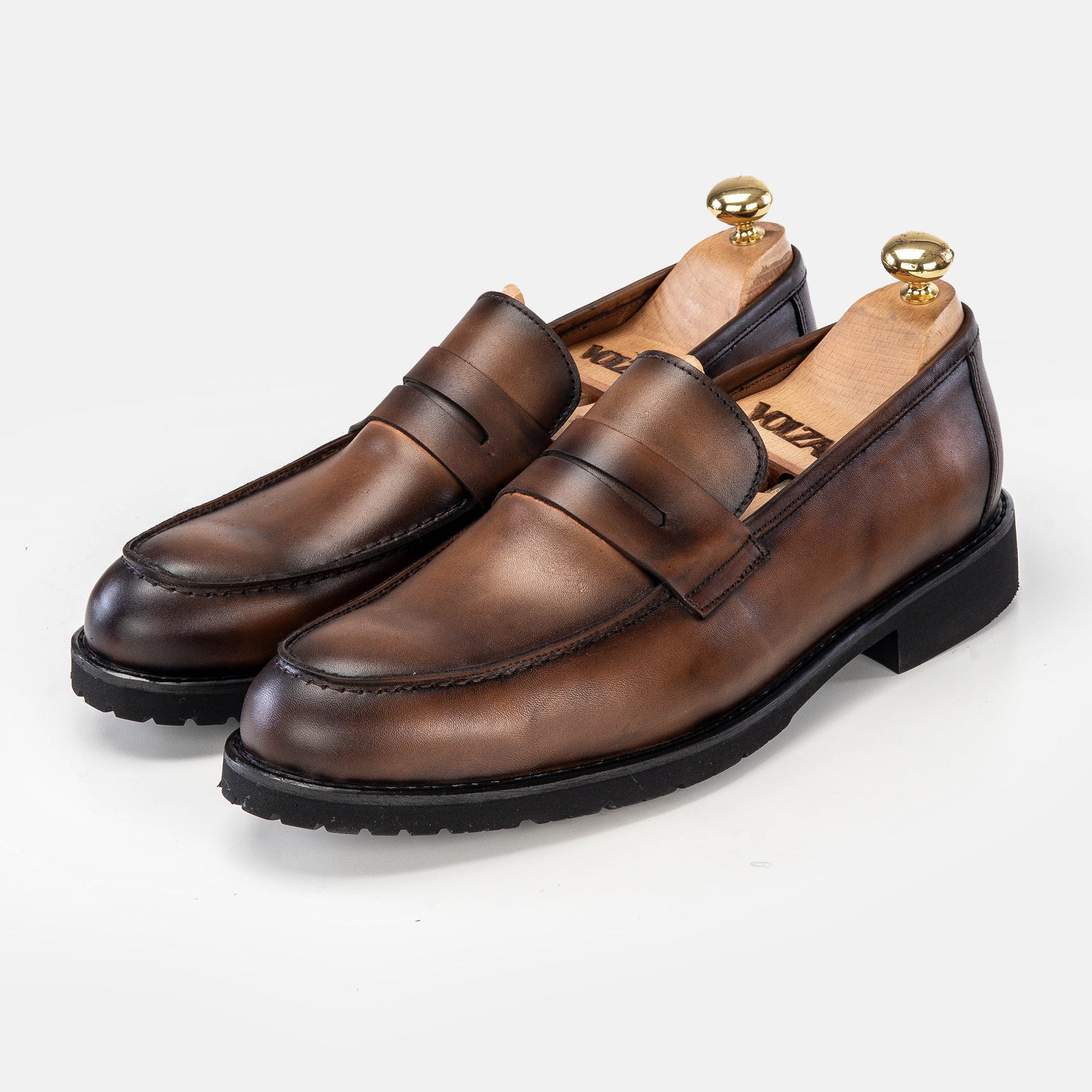 Volzak 5164 vintage brown leather shoe