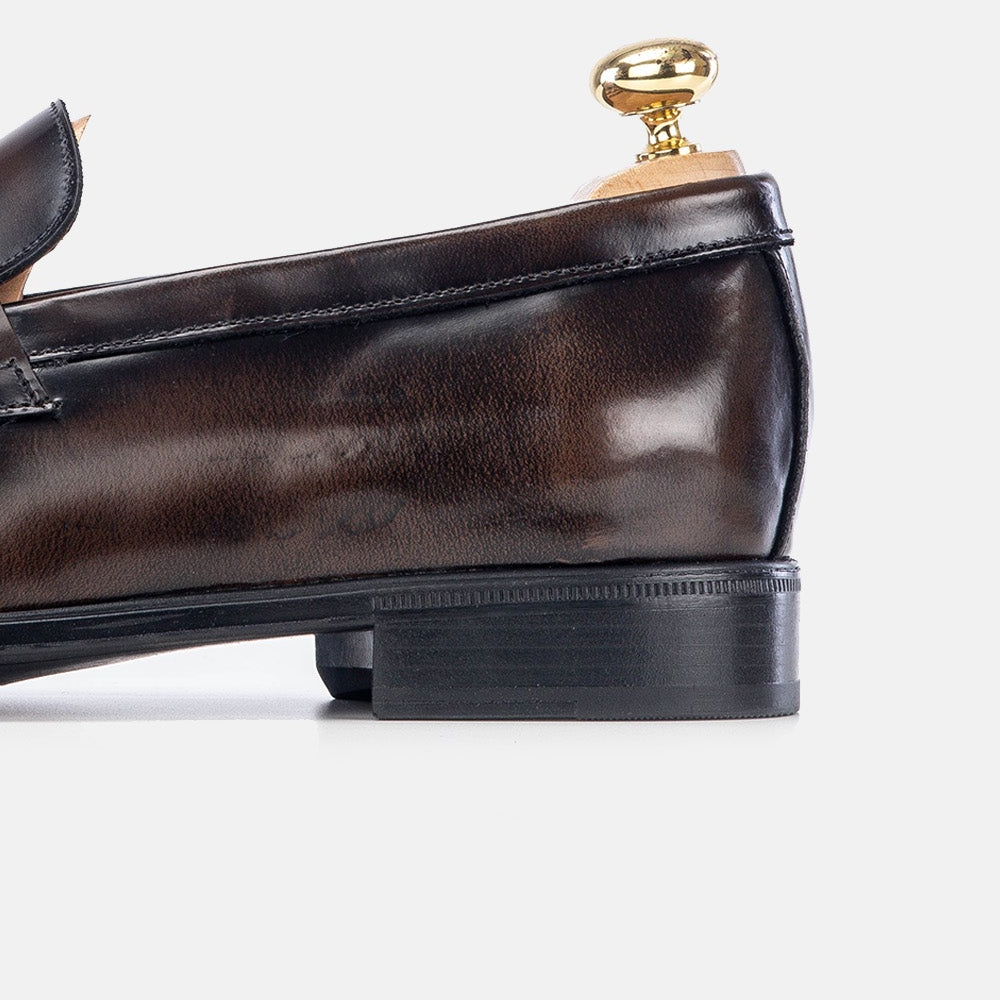 Volzak 5157 mocassin en cuir démasquable marron