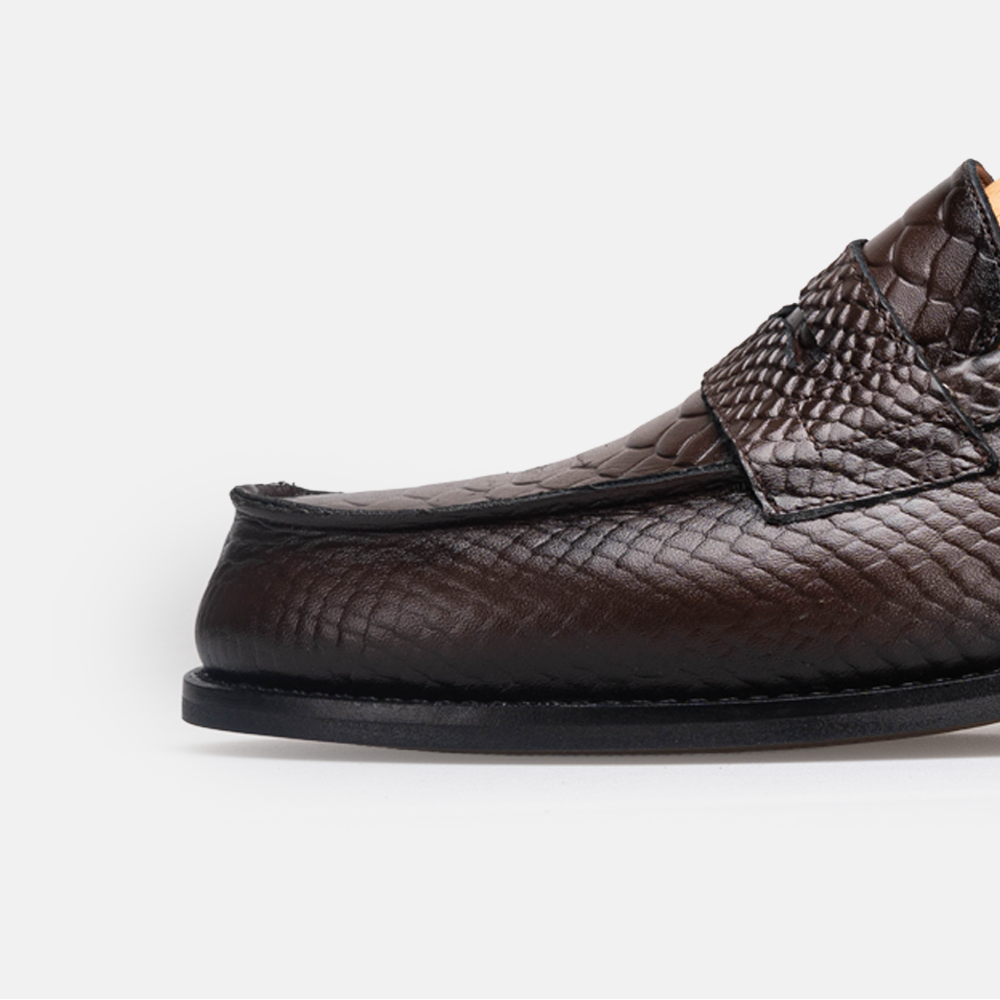Volzak 5533 chaussure en cuir Marron Croco