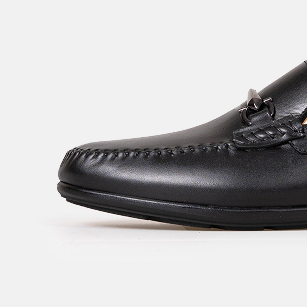 Volzak 5419 Black Leather Moccasin