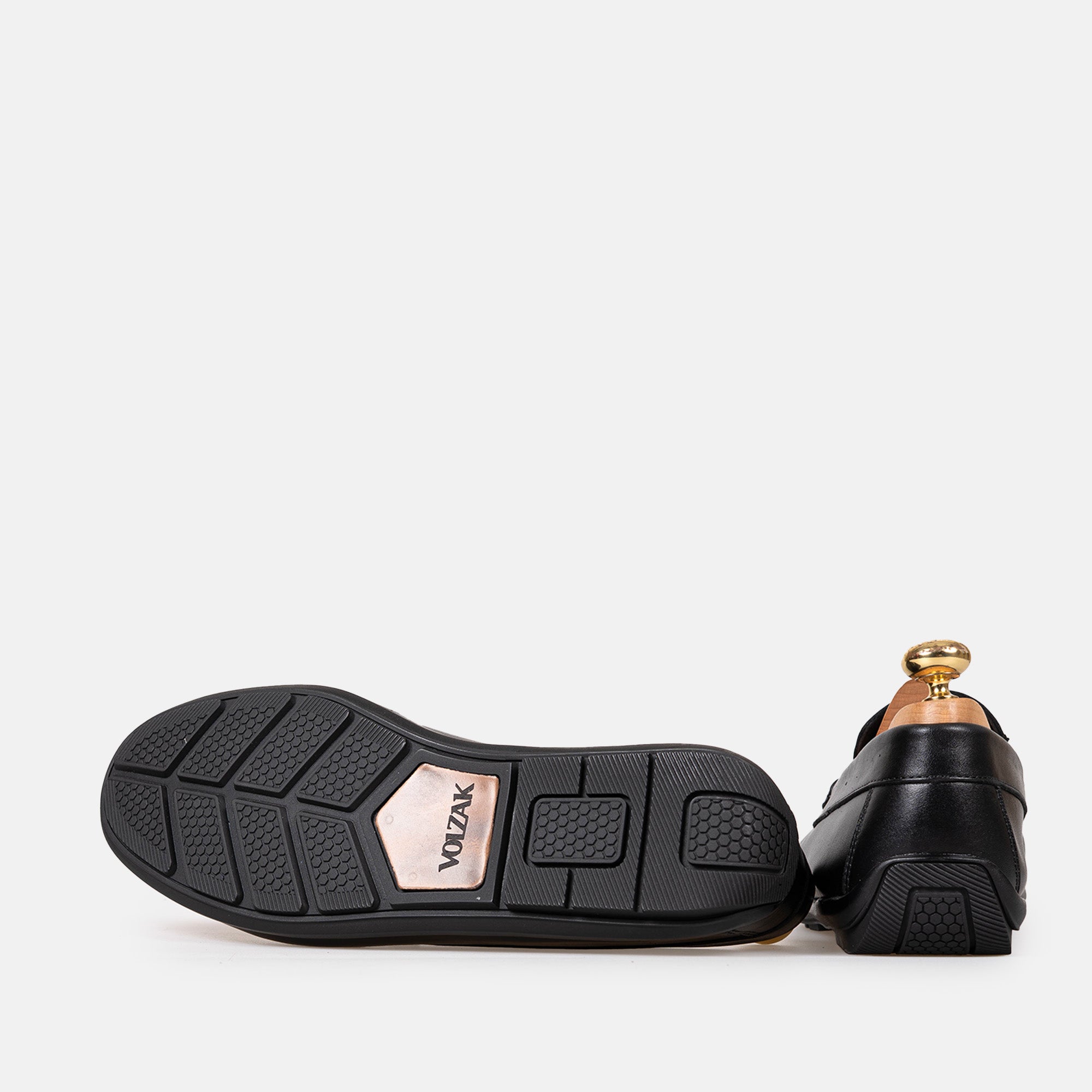 Volzak 5419 Black Leather Moccasin