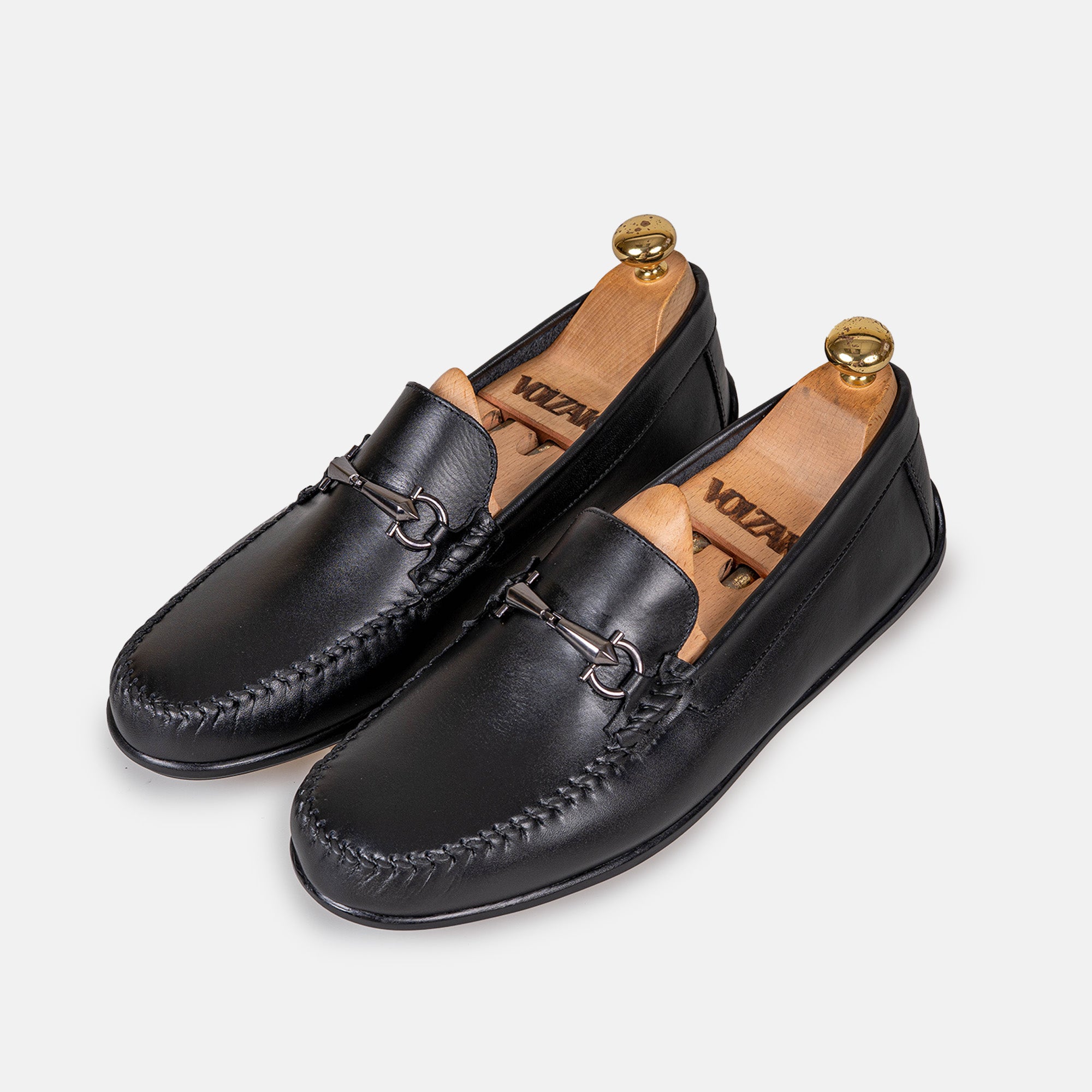 Volzak 5419 Black Leather Moccasin