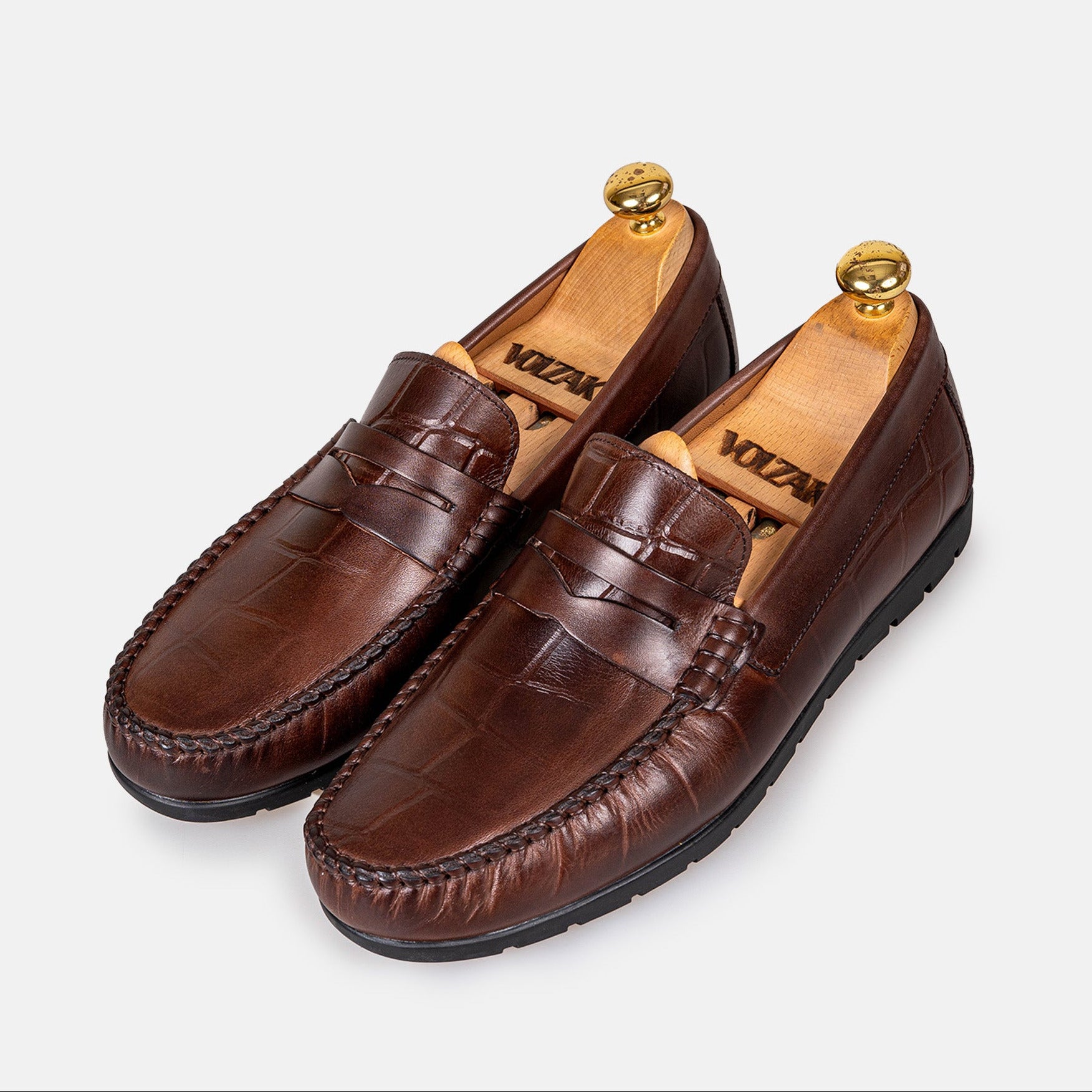 Volzak 048 Mocassin en cuir Marron