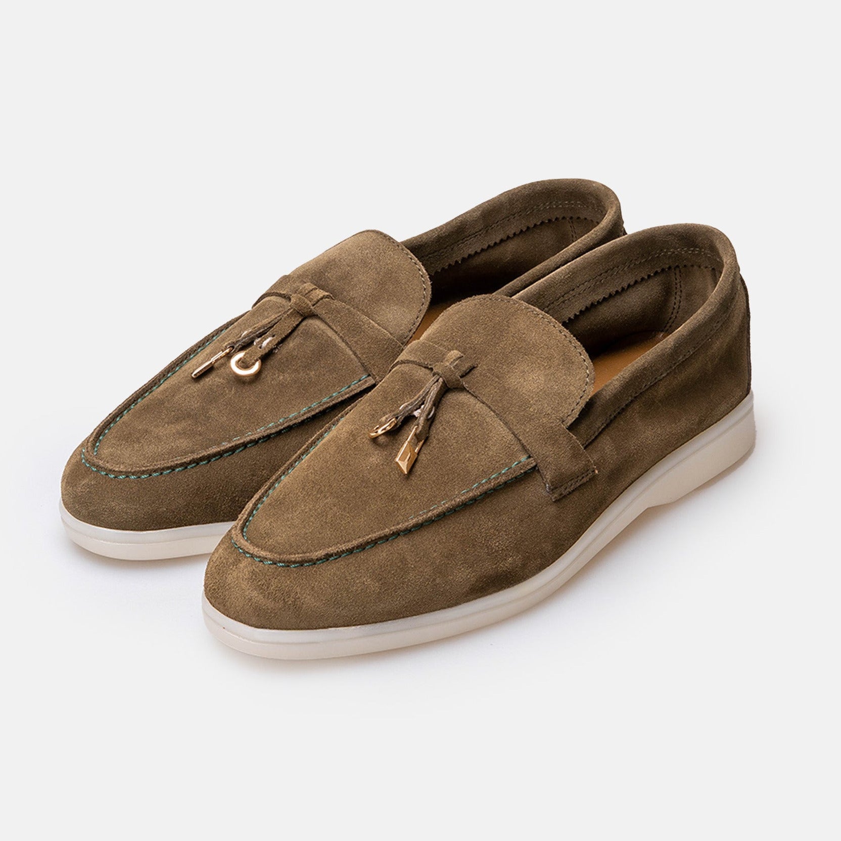 Volzak 32 mocassin en daim Vert