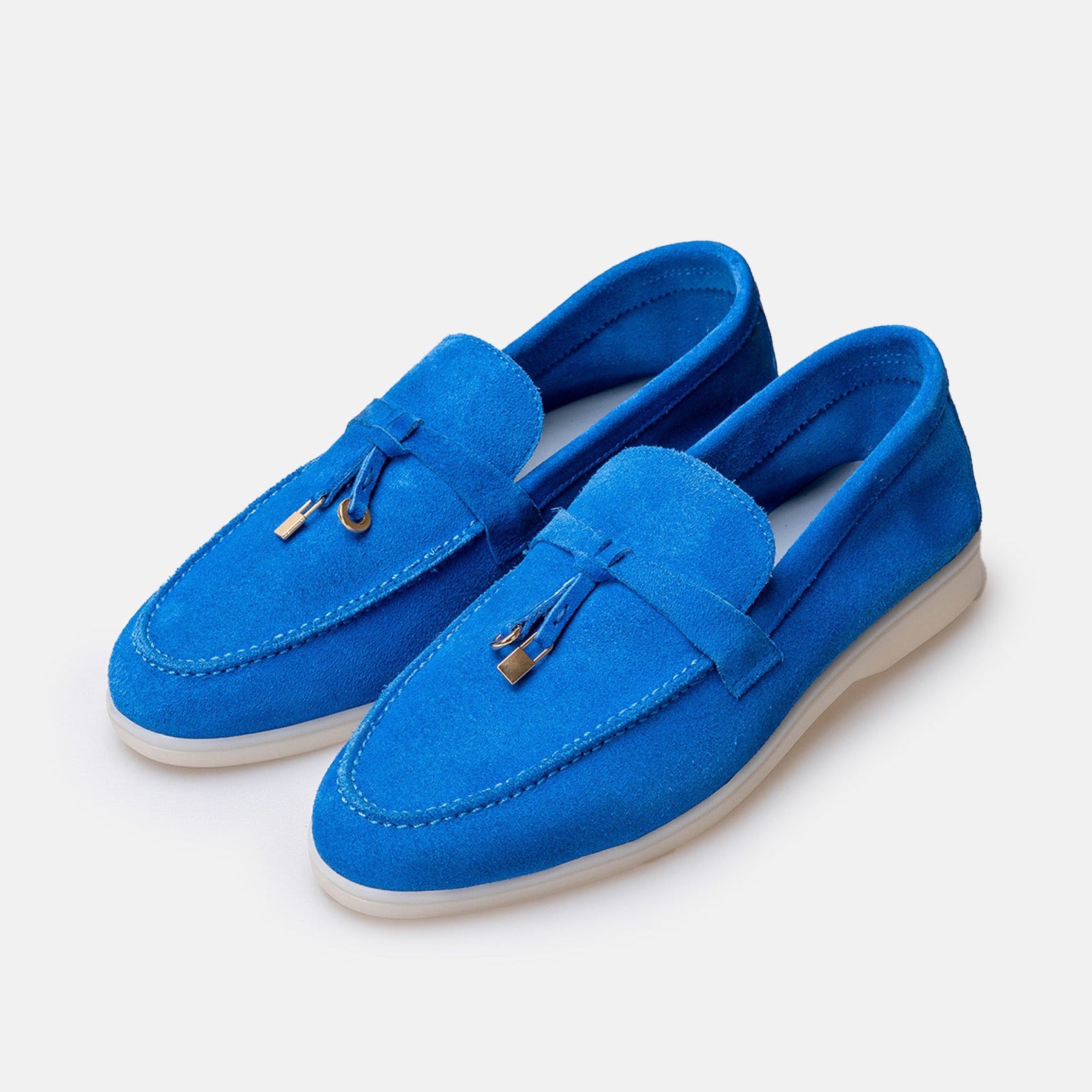 Volzak 32 mocassin en daim Bleu Roi
