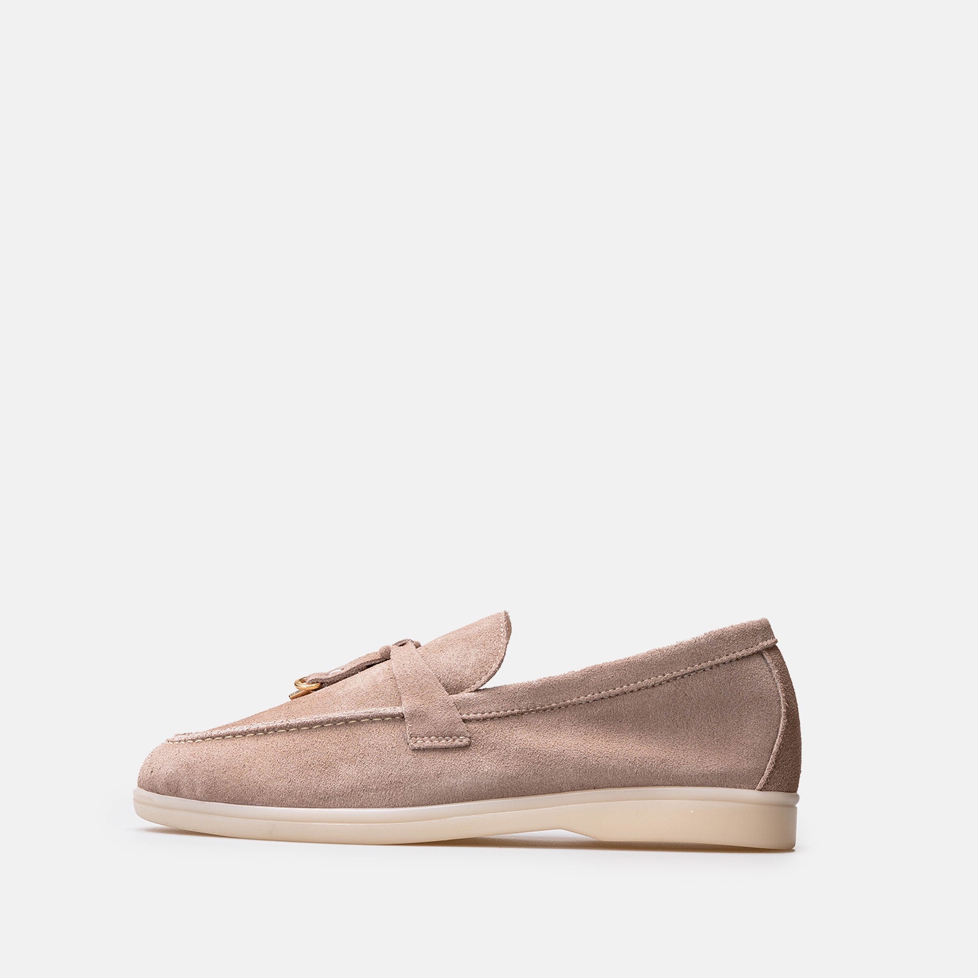 Volzak 32 mocassin en daim Taupe Light