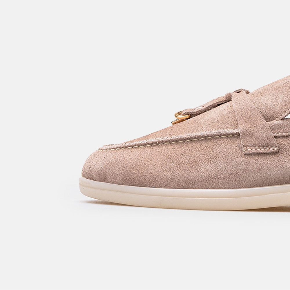 Volzak 32 mocassin en daim Taupe Light