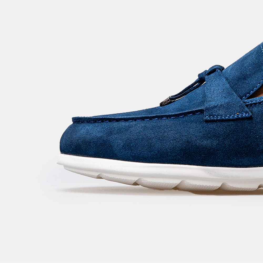 Volzak 3062 Mocassin en daim Bleu