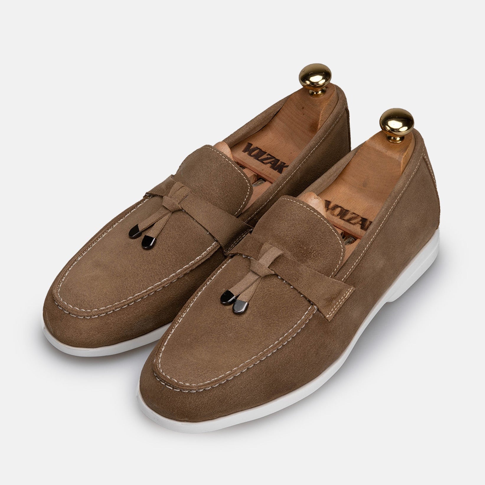 Volzak 3062 Mocassin en daim Beige