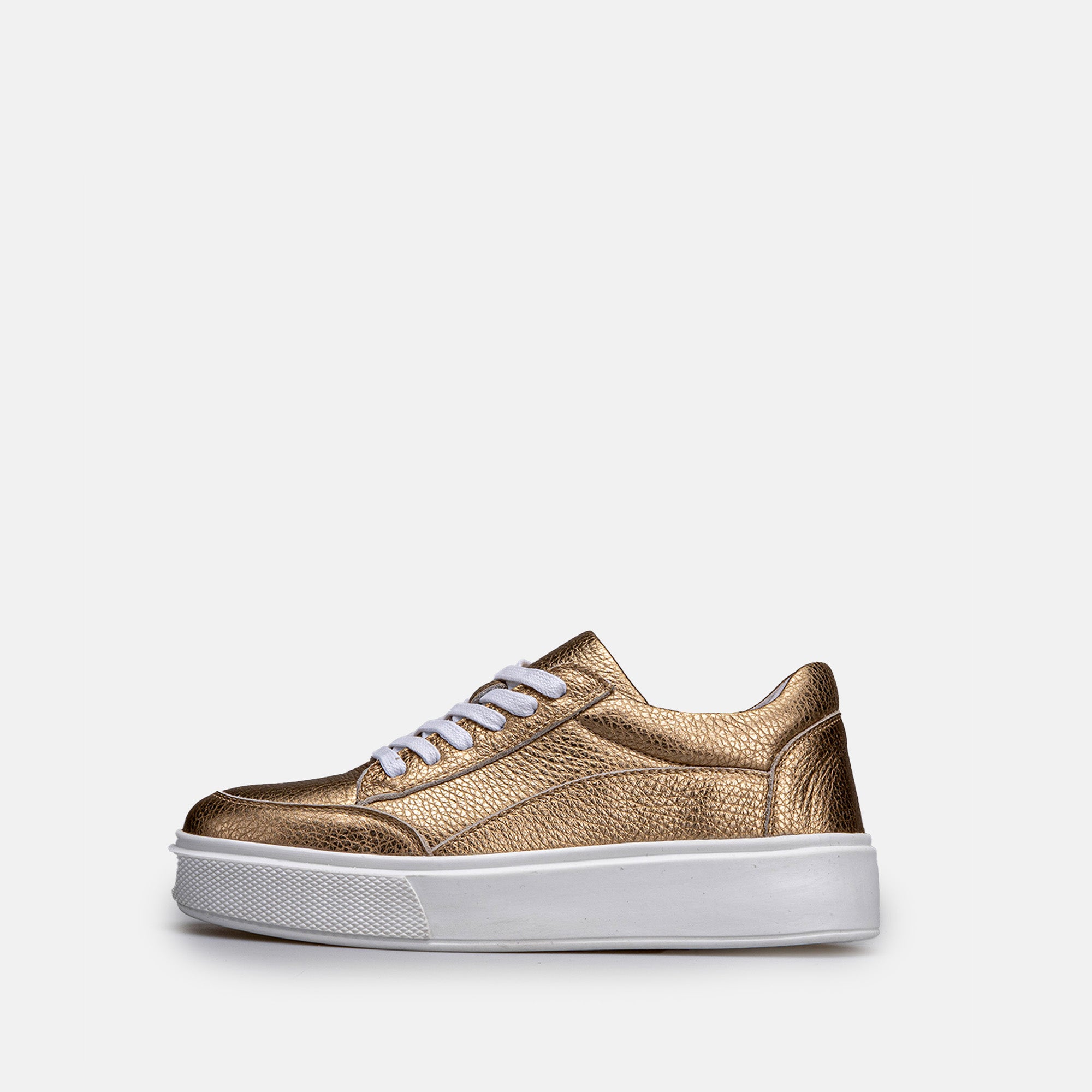 Volzak 2037 Basket en cuir Bronze