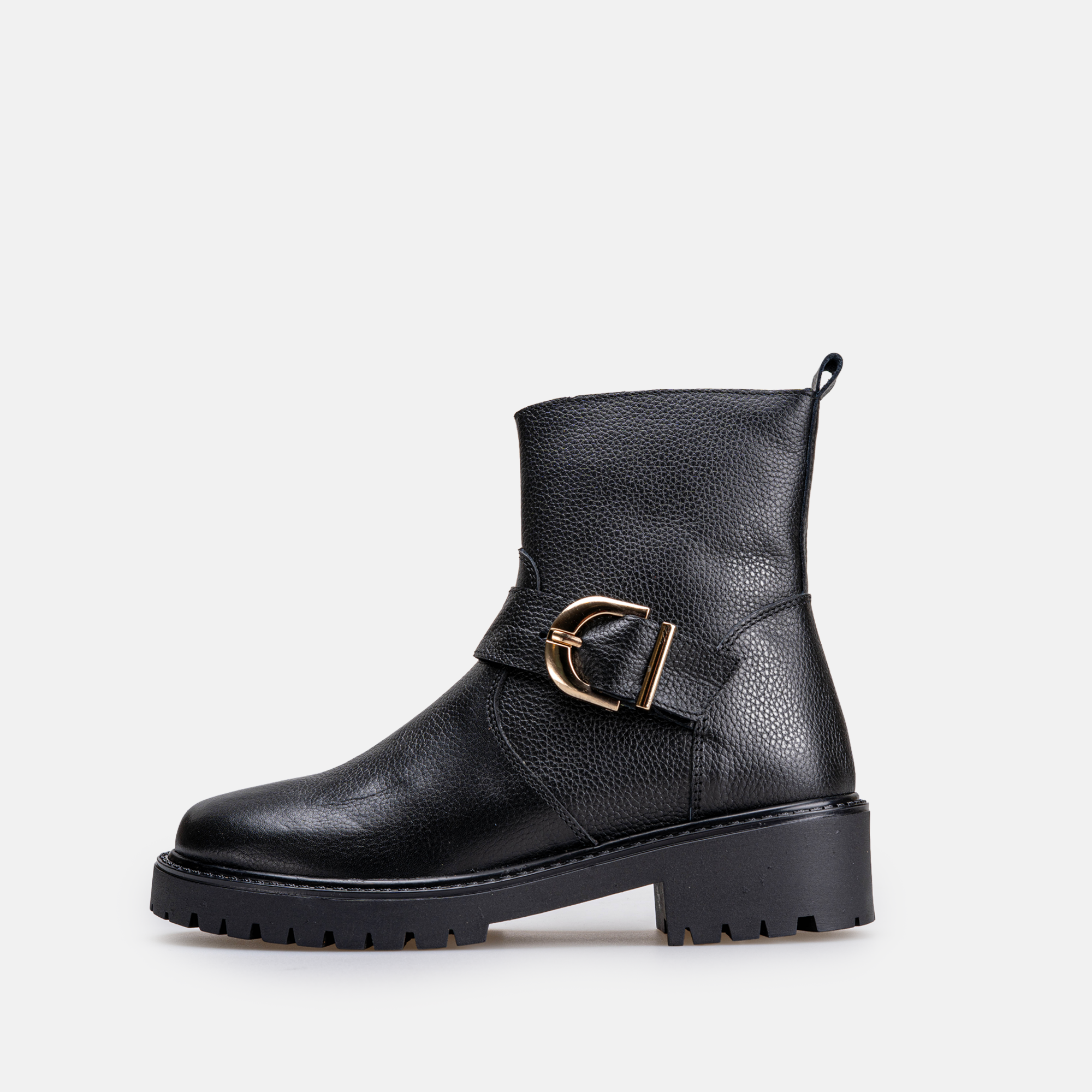 Volzak 1011 Bottine en cuir Noir Grainé