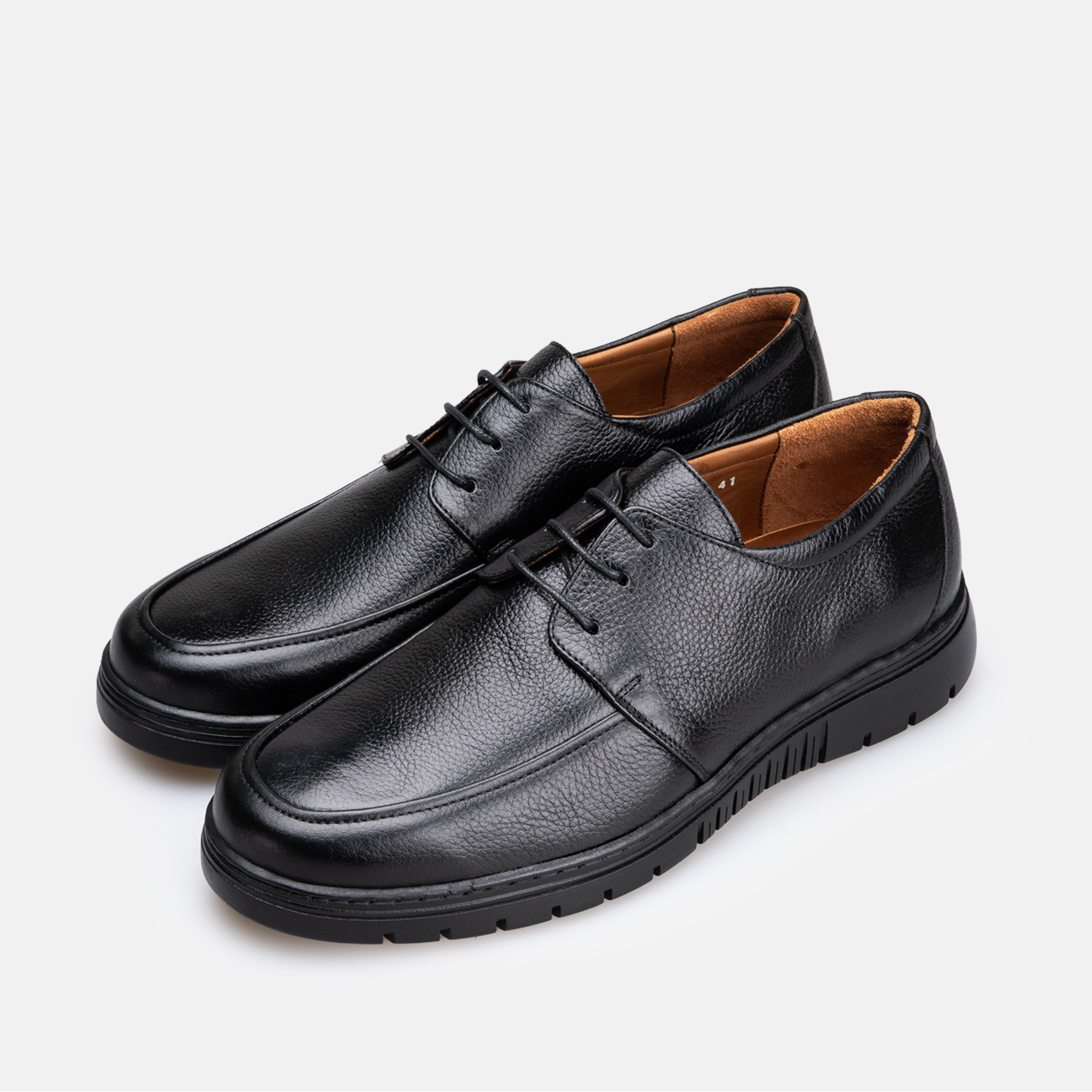 Volzak 5519 chaussure en cuir Noir Grainé
