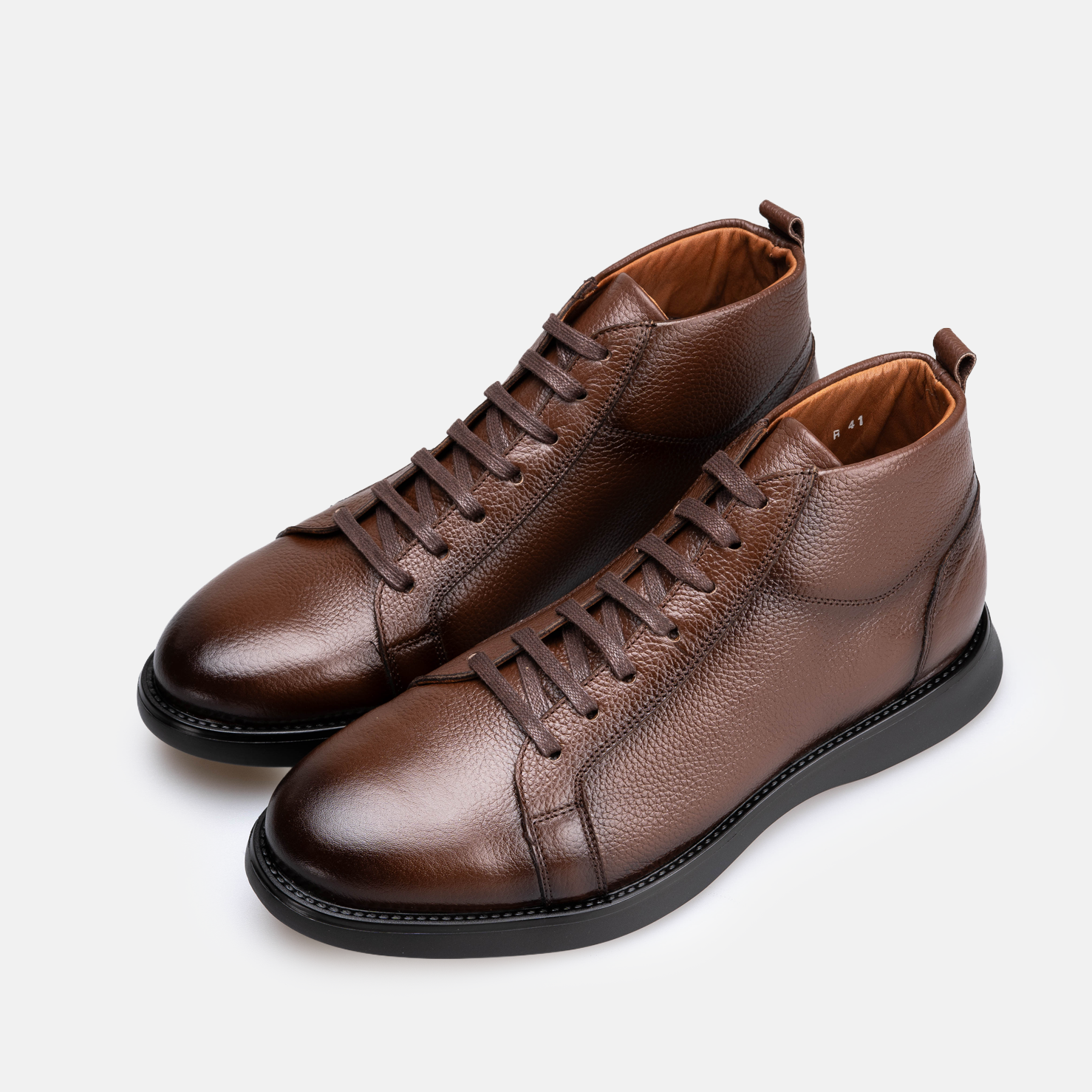 Volzak 5520 Bottine en cuir Marron Grainé