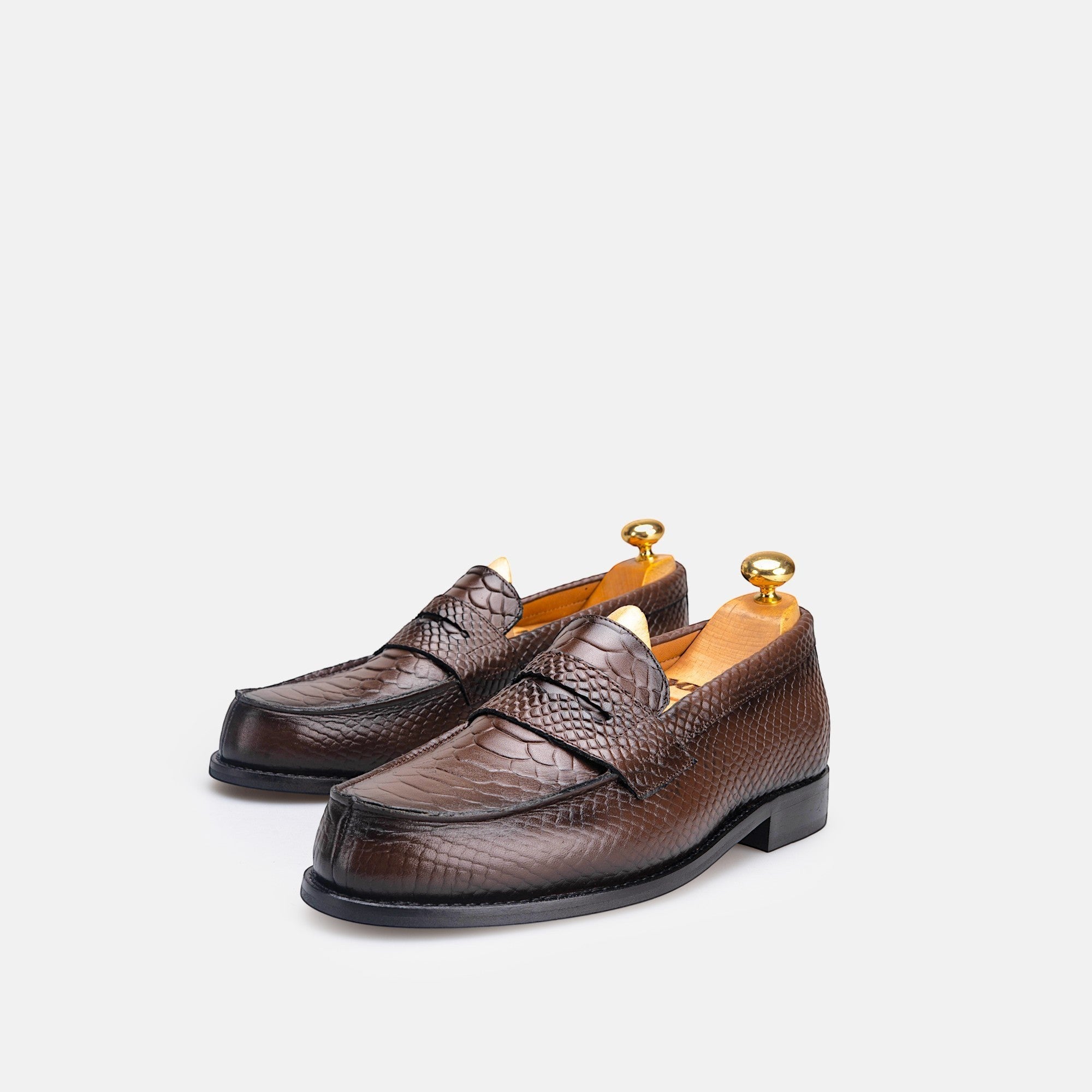 Volzak 5533 chaussure en cuir Marron Croco