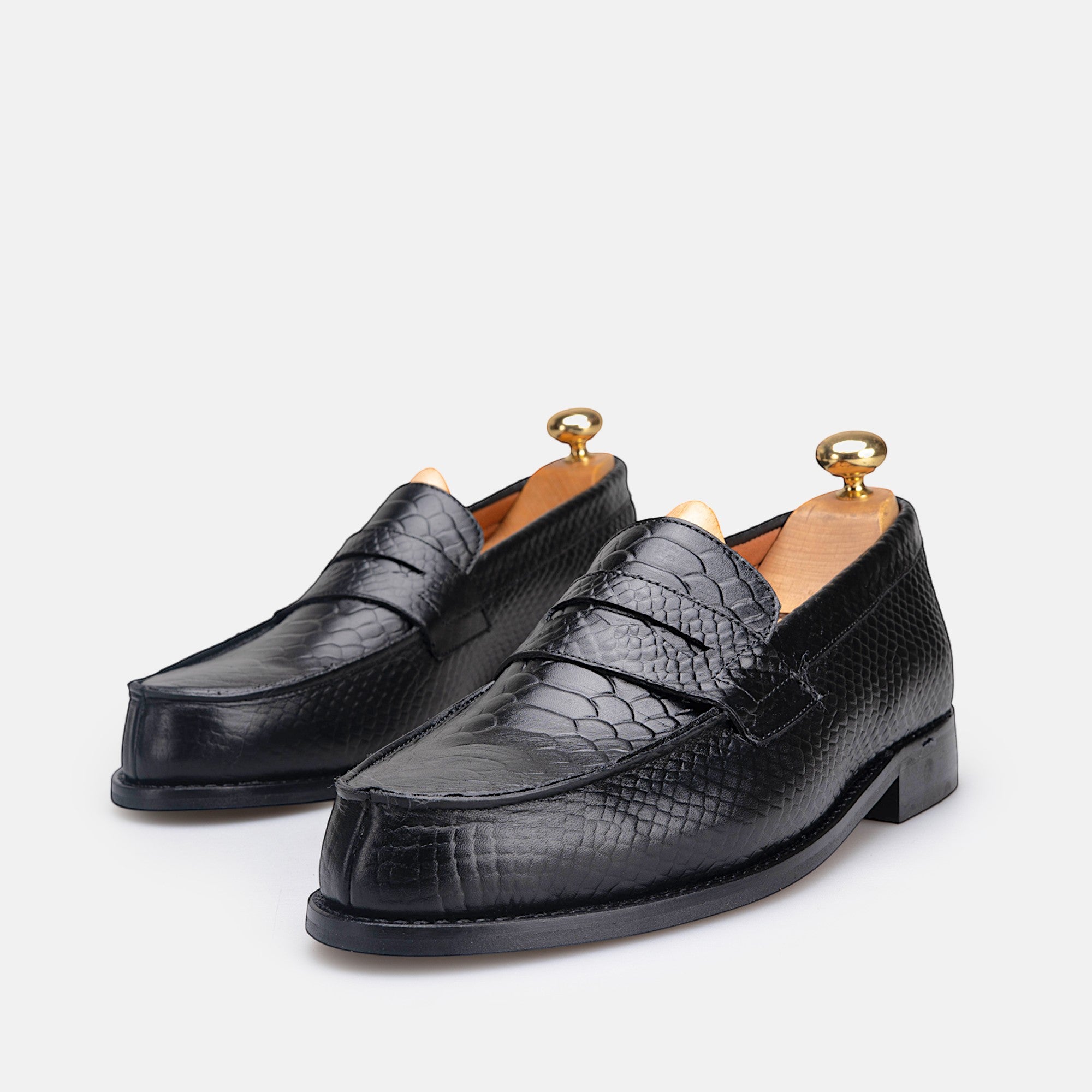 Volzak 5533 chaussure en cuir Noir Croco