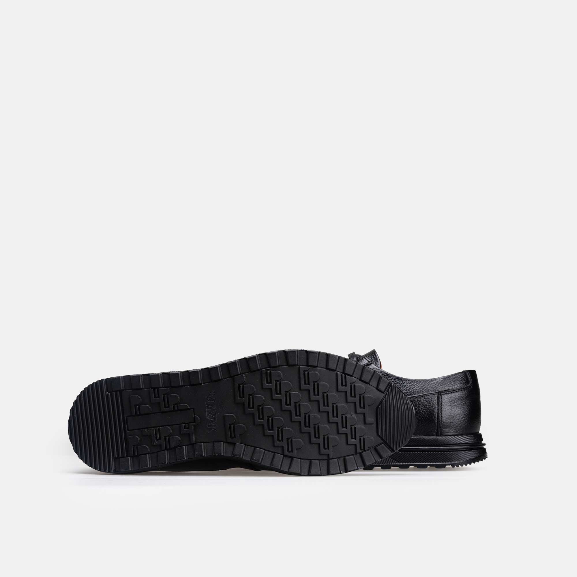 Volzak 5527 basket en cuir Noir Grainé