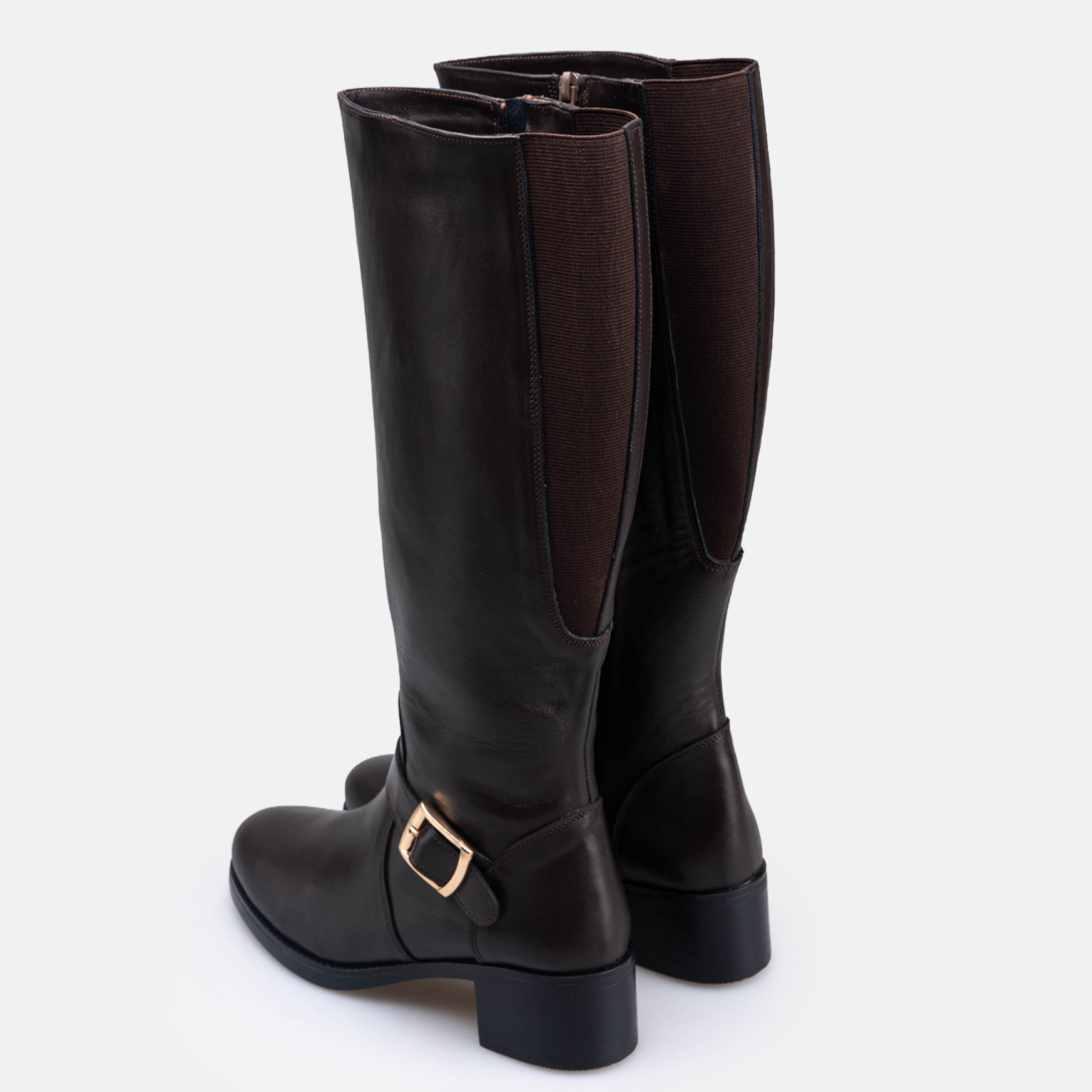 Volzak 066 Botte genouillère en cuir Marron Foncé