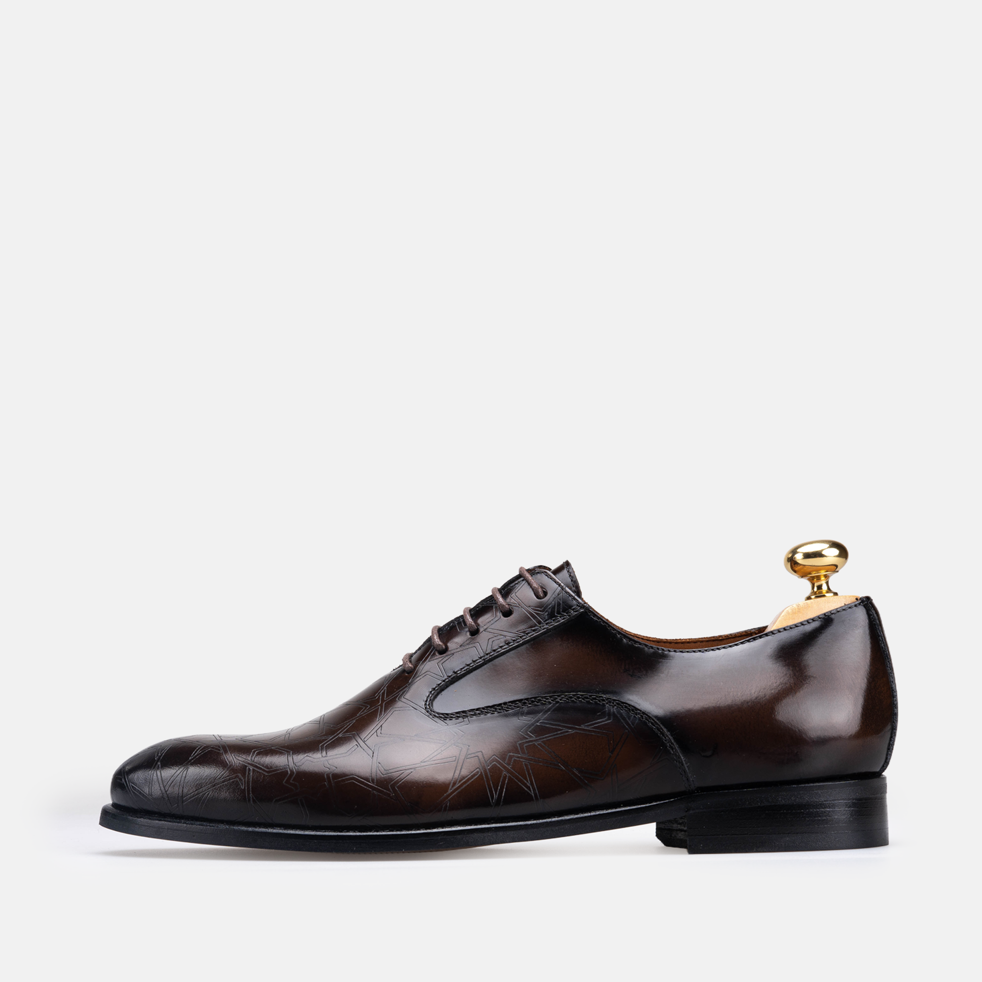 Édition limitée Volzak Zellige chaussure en cuir Marron Démasquable