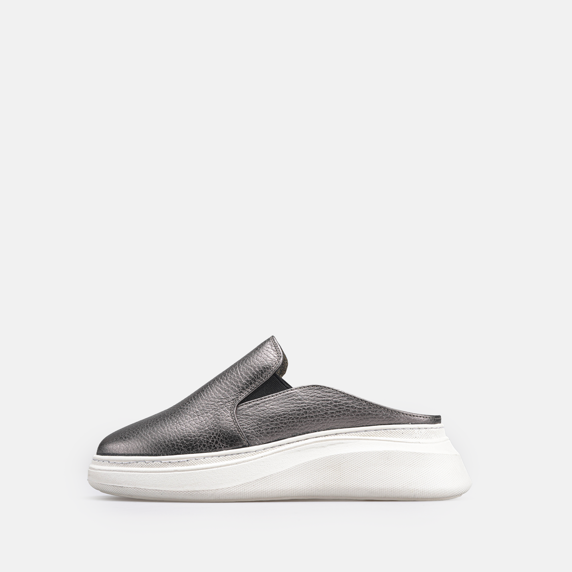 Volzak 02 Mule en cuir Nickel