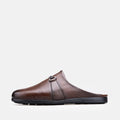Volzak 5600 Mule en cuir Marron Grainé