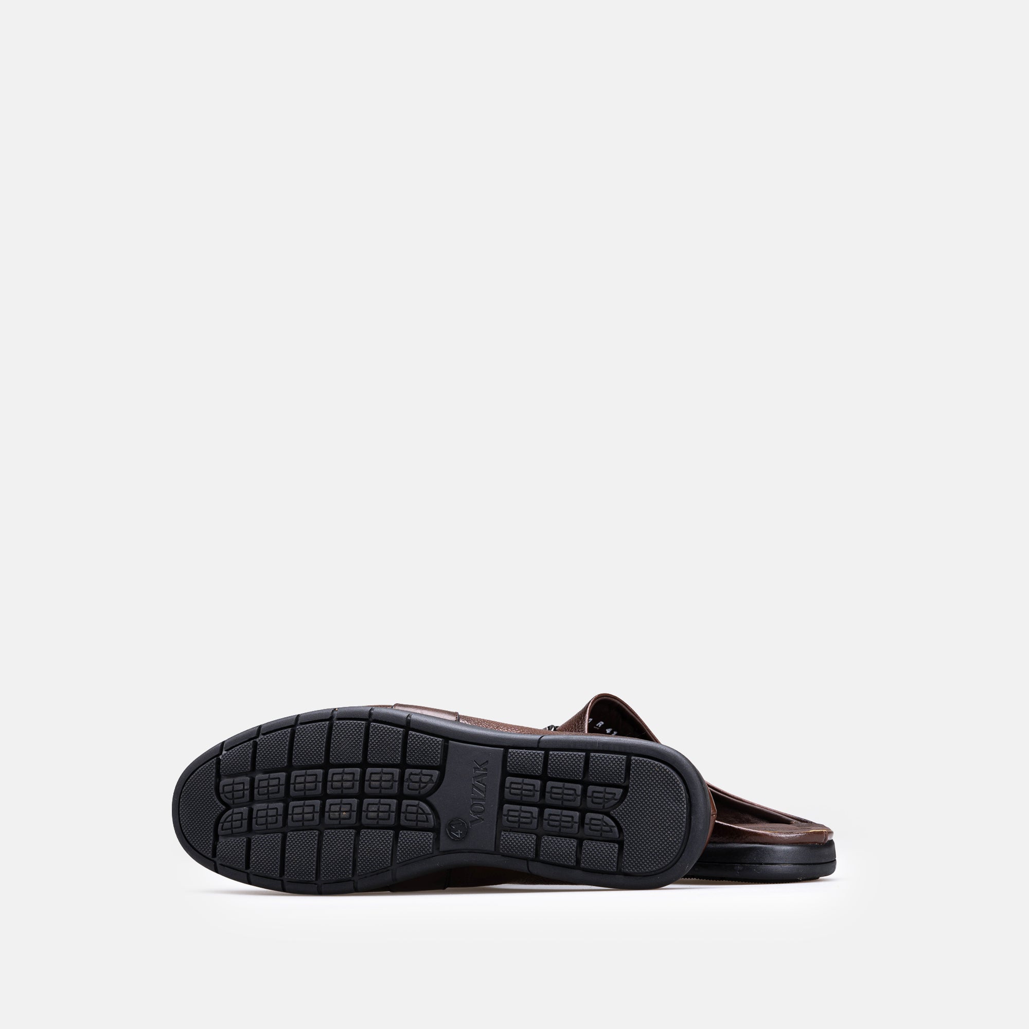 Volzak 5600 Mule en cuir Marron Grainé
