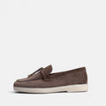 Volzak 279 Mocassin en daim Taupe Foncé