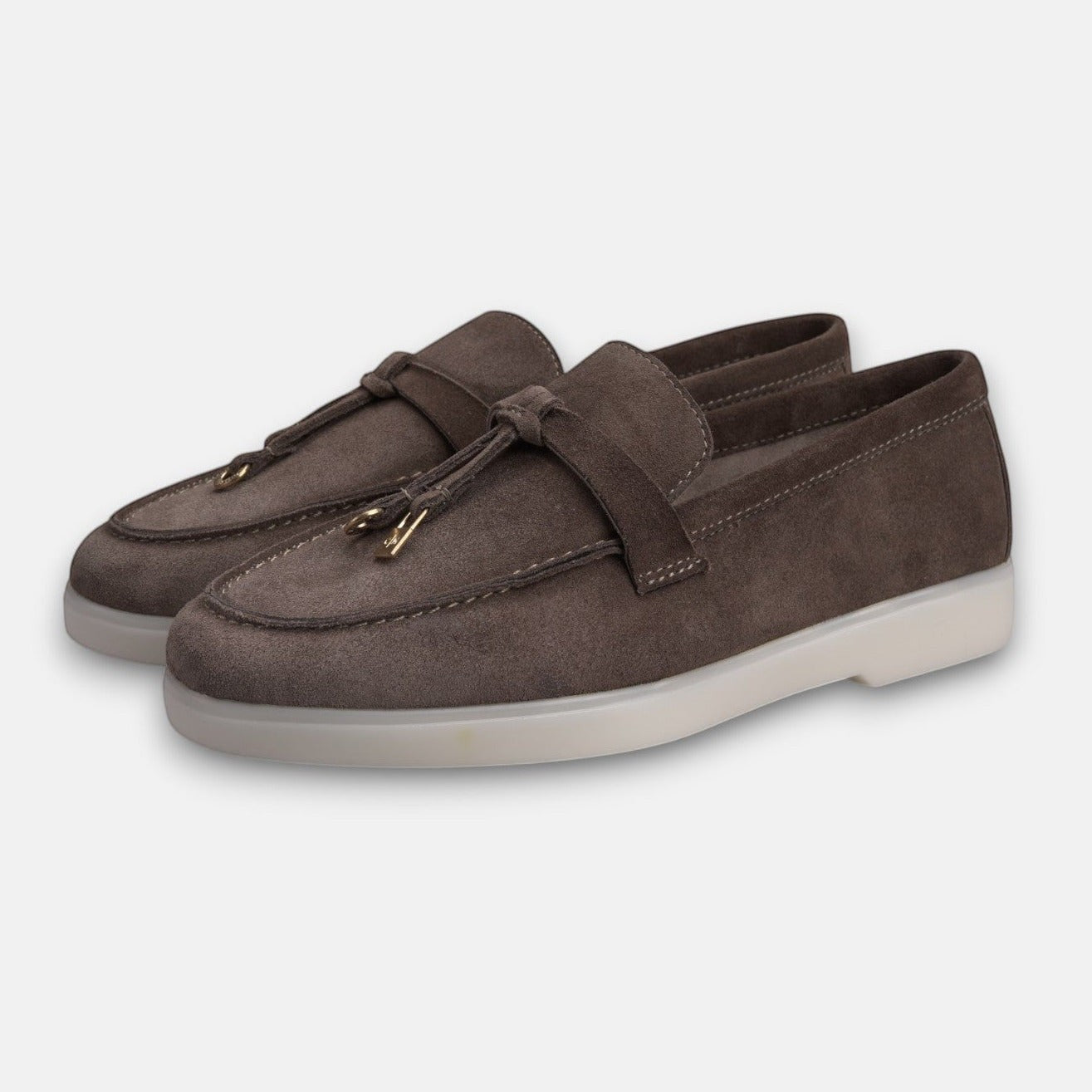 Volzak 279 Mocassin en daim Taupe Foncé